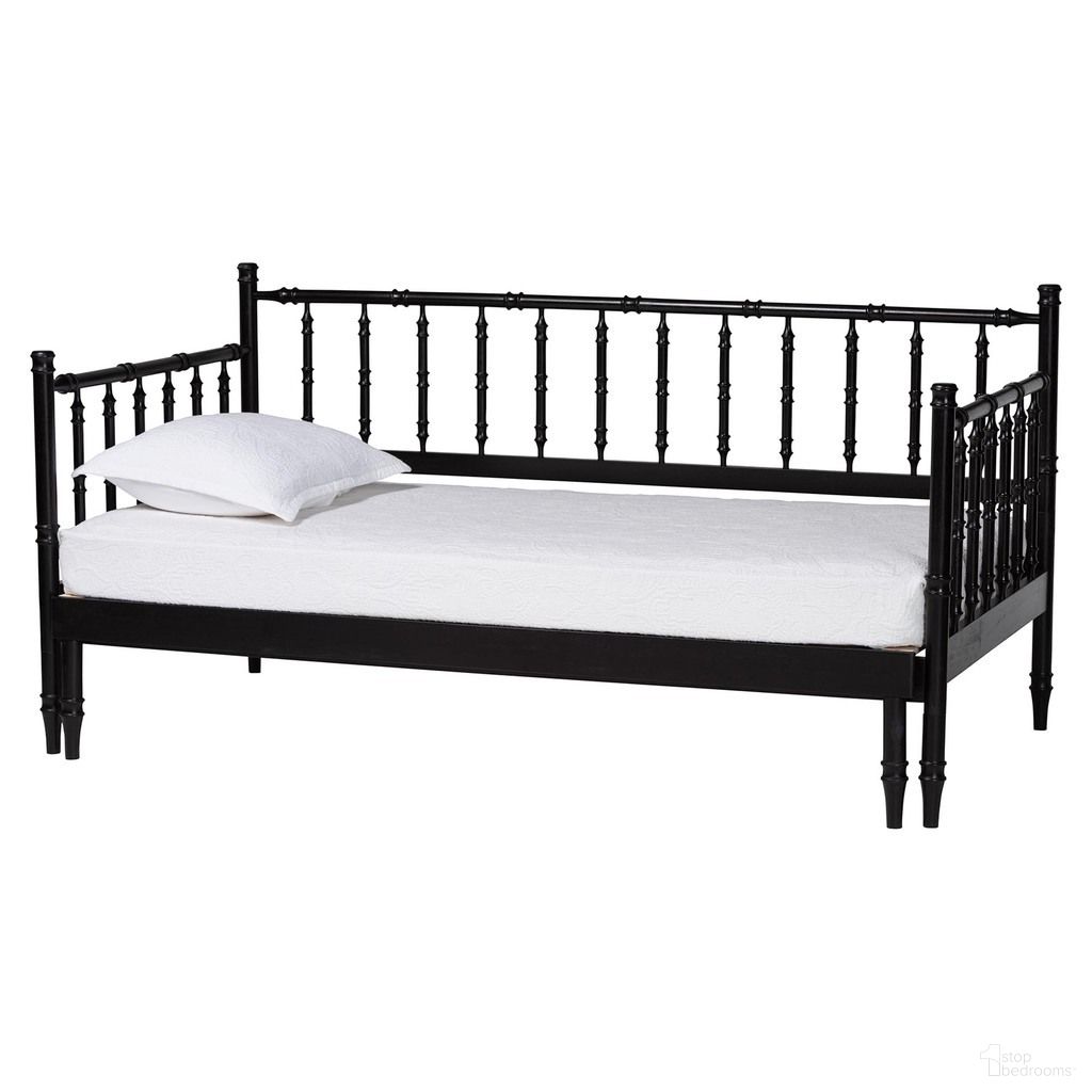 The appearance of Marisela Expandable Twin to King Daybed with Spindle Frame In Black designed by Baxton Studio in the transitional interior design. This black piece of furniture was selected by 1StopBedrooms from Marisela Collection to add a touch of cosiness and style into your home. Sku: MG0246-4-Black-Twin to King-Daybed. Bed Type: Daybed. Bed Size: King. Material: Solid Rubberwood.
