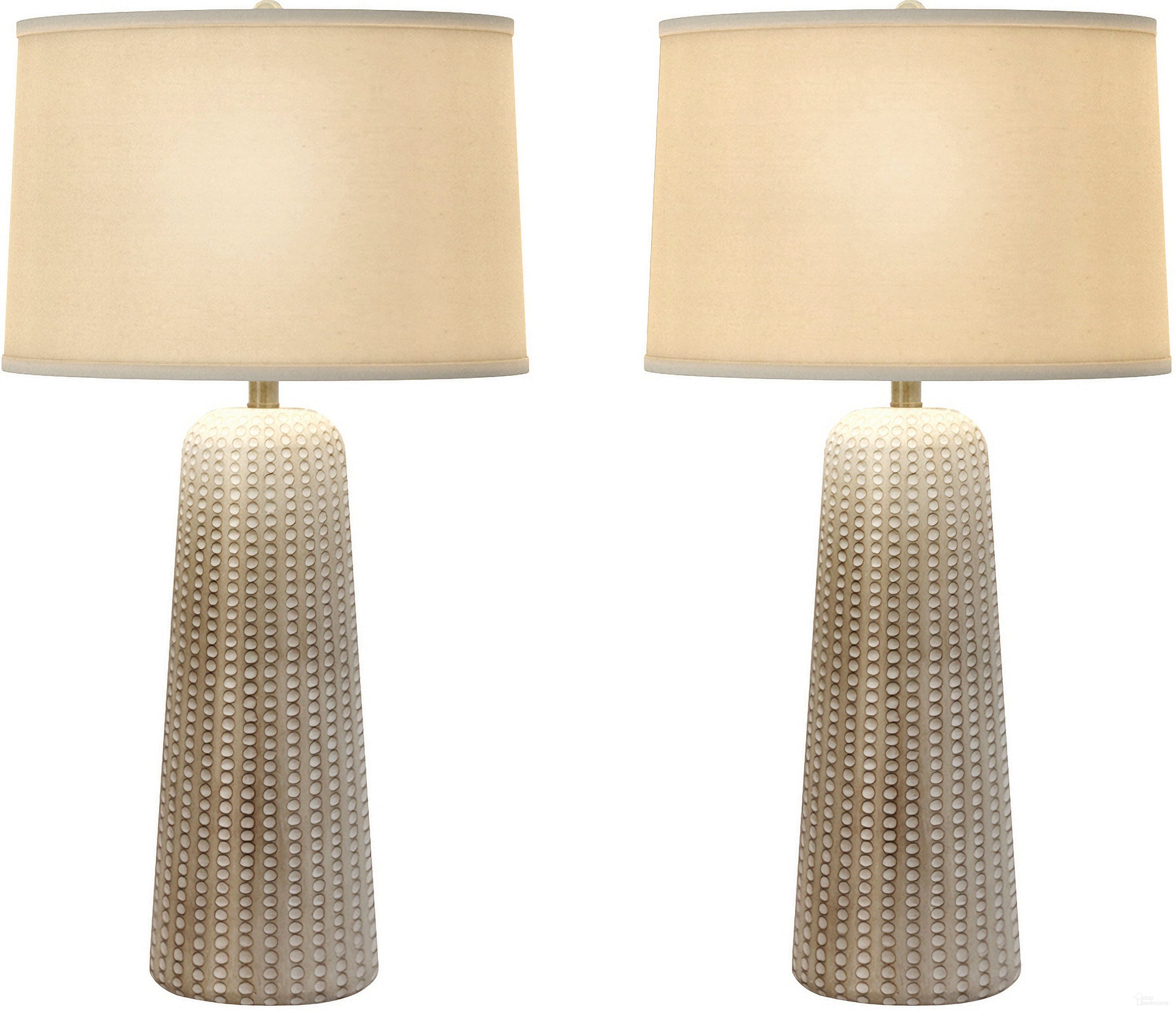 Marissa 31 Inch Resin Table Lamps Set of 2 In Tan