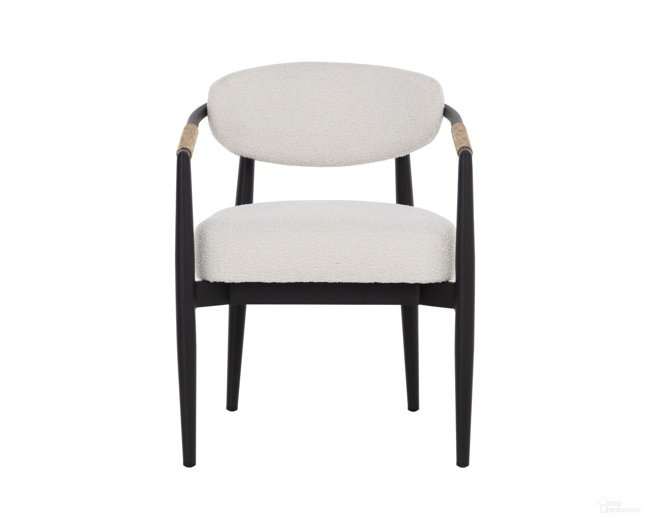Marita Dining Armchair In Black and Louis Cream