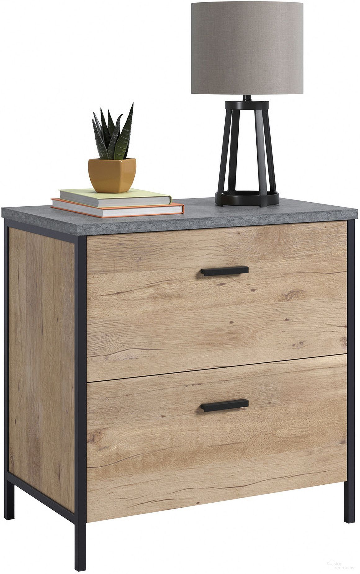 Market Commons Lateral File In Prime Oak
