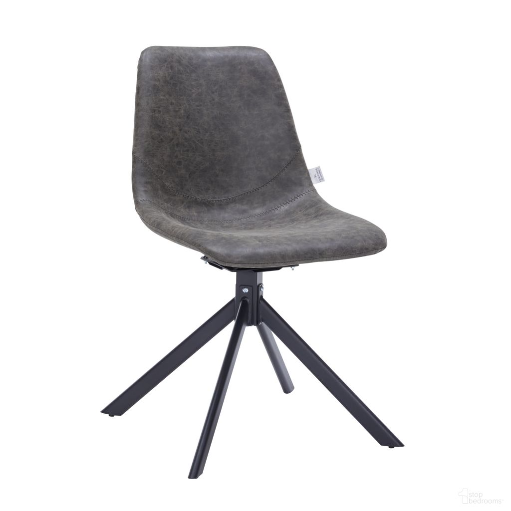 The appearance of Markley Modern Leather Swivel Dining Chair with Metal Legs In Grey designed by LeisureMod in the modern / contemporary interior design. This grey piece of furniture  was selected by 1StopBedrooms from Markley Collection to add a touch of cosiness and style into your home. Sku: MSCBL-18-GR. Material: Leather. Chair Type: Side Chair.