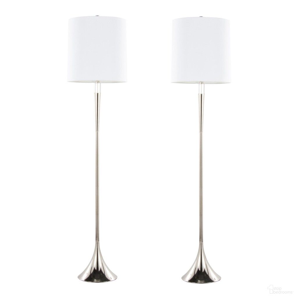 The appearance of Marla 65 Inch Metal Floor Lamp Set of 2 In White designed by Lumisource in the modern / contemporary interior design. This white piece of furniture  was selected by 1StopBedrooms from Marla Collection to add a touch of cosiness and style into your home. Sku: GFS65-MARLA PNIK9W2. Material: Metal.