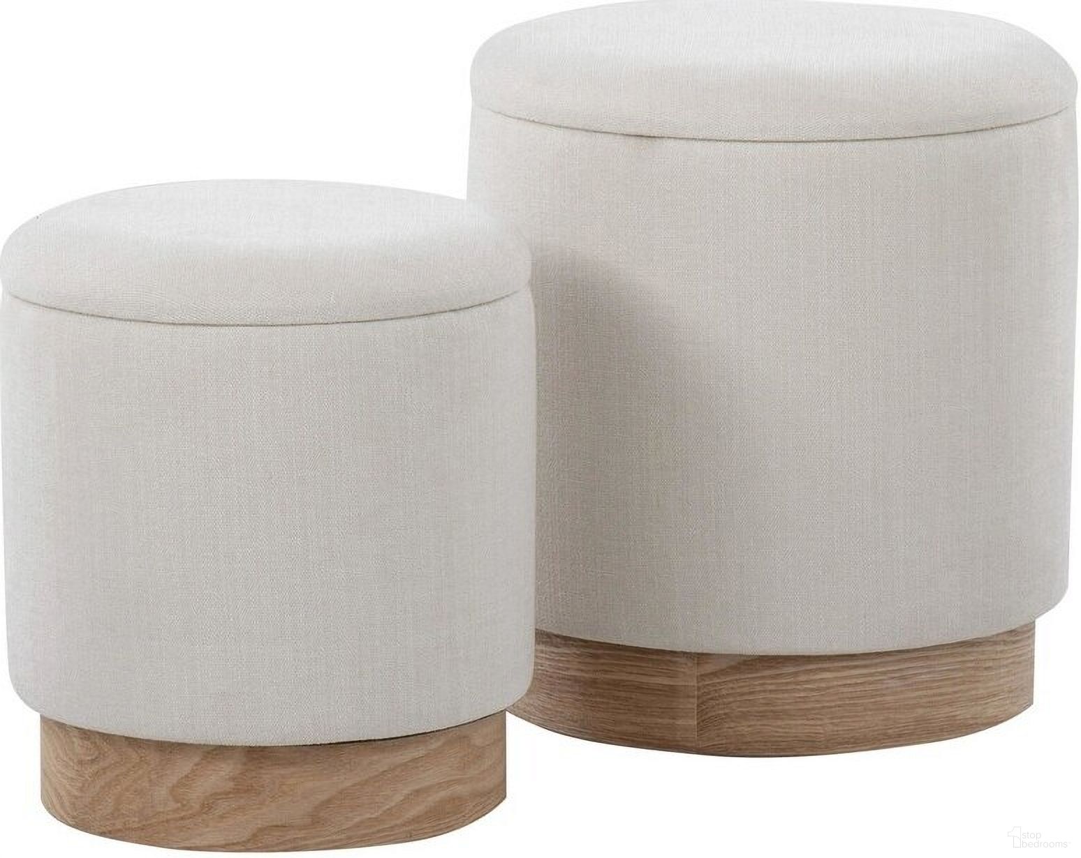 The appearance of Marla Nesting Ottoman Set In Cream/Natural designed by Lumisource in the modern / contemporary interior design. This cream piece of furniture was selected by 1StopBedrooms from Marla Collection to add a touch of cosiness and style into your home. Sku: OT2-MARLA NACR. Material: Wood.