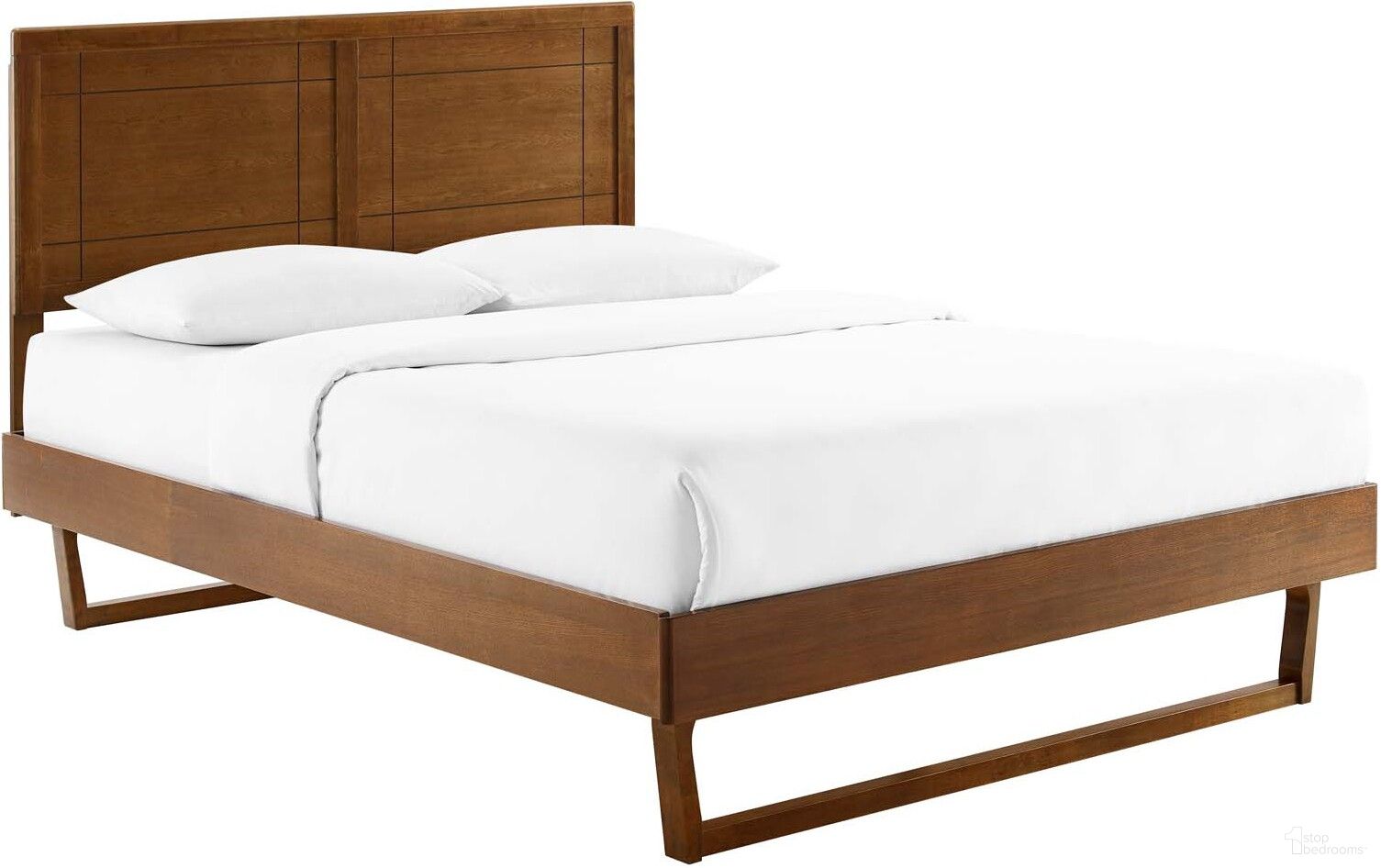 Marlee Queen Wood Platform Bed With Angular Frame