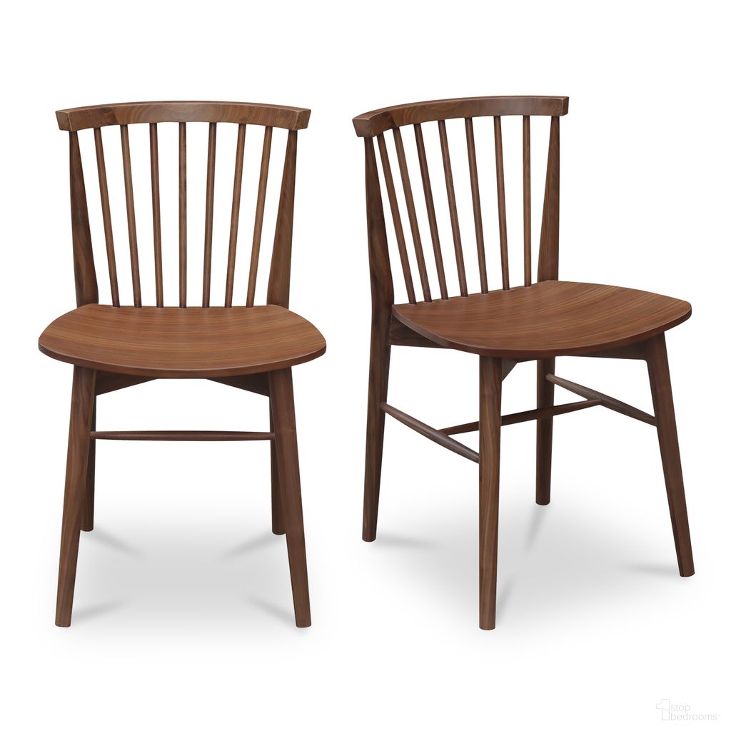 Marley Dining Chair Set of 2 In Walnut
