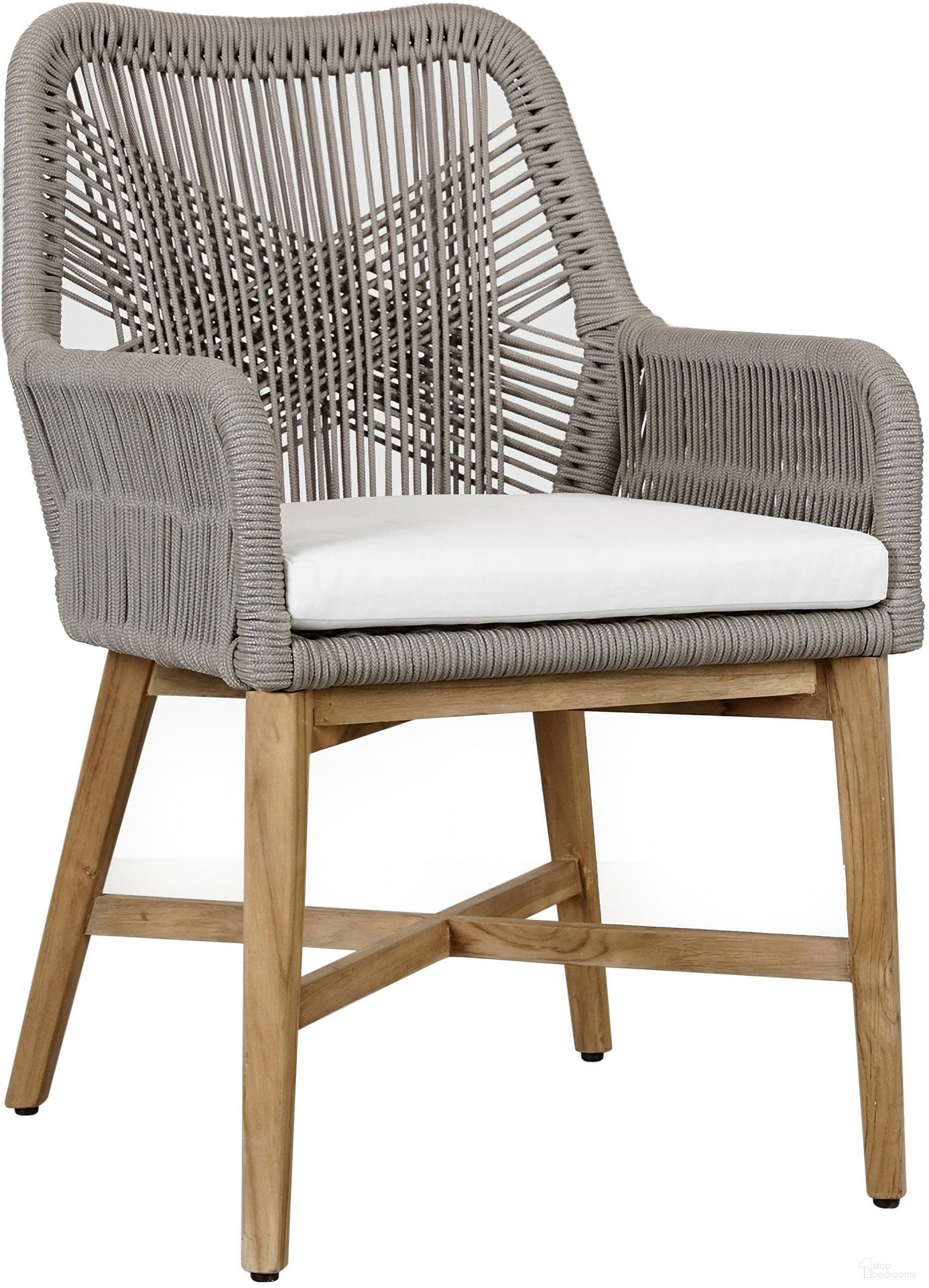 The appearance of Marley Outdoor Dining Chair In Gray designed by Classic Home in the transitional interior design. This gray piece of furniture was selected by 1StopBedrooms from Marley Collection to add a touch of cosiness and style into your home. Sku: 53051375. Material: Teak Wood.
