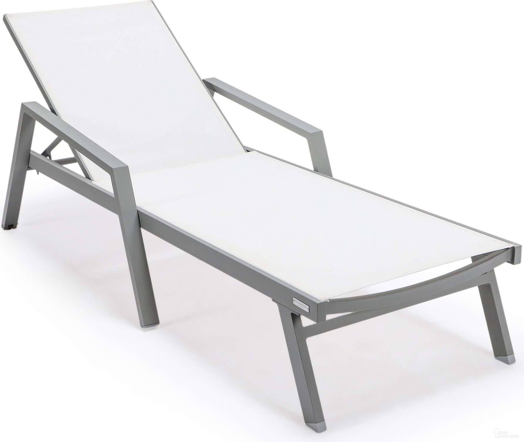 The appearance of Marlin Patio Chaise Lounge Chair In White designed by LeisureMod in the modern / contemporary interior design. This white piece of furniture was selected by 1StopBedrooms from Marlin Collection to add a touch of cosiness and style into your home. Sku: MLAGR-77W. Material: Aluminum.