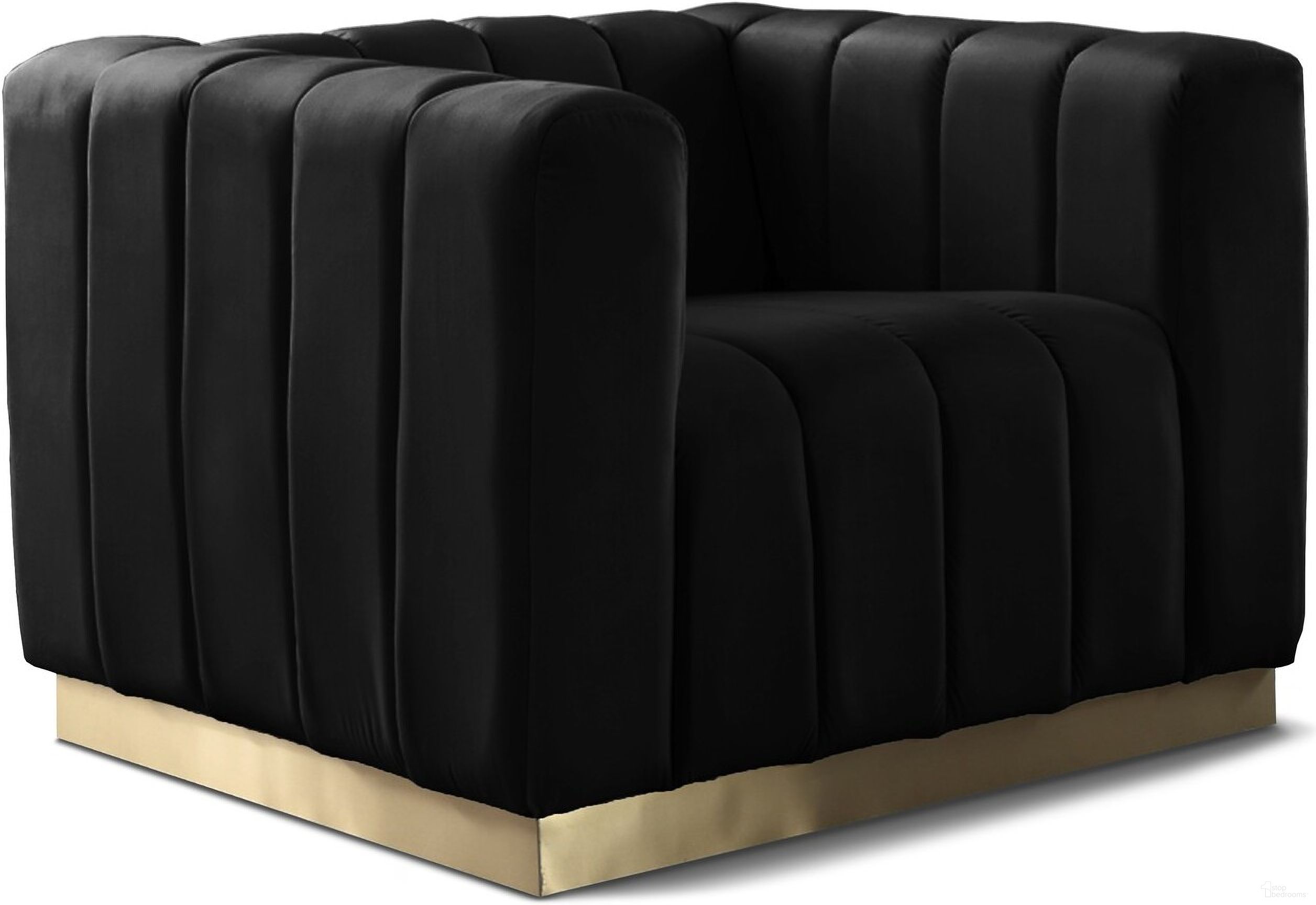 Marlon Velvet Chair In Black