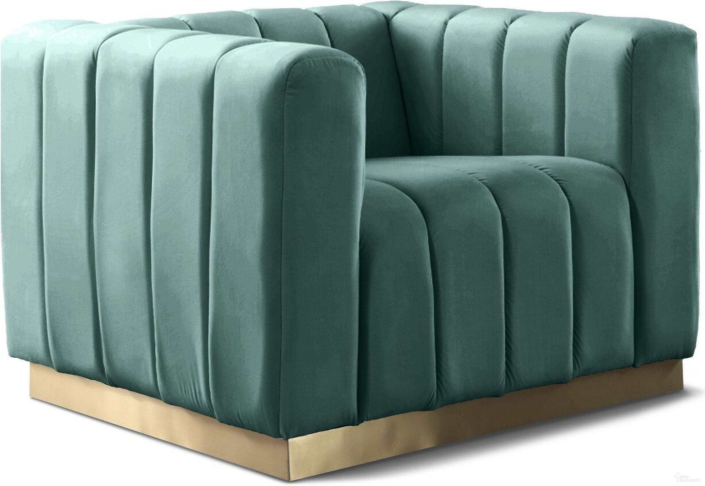 Marlon Velvet Chair In Mint