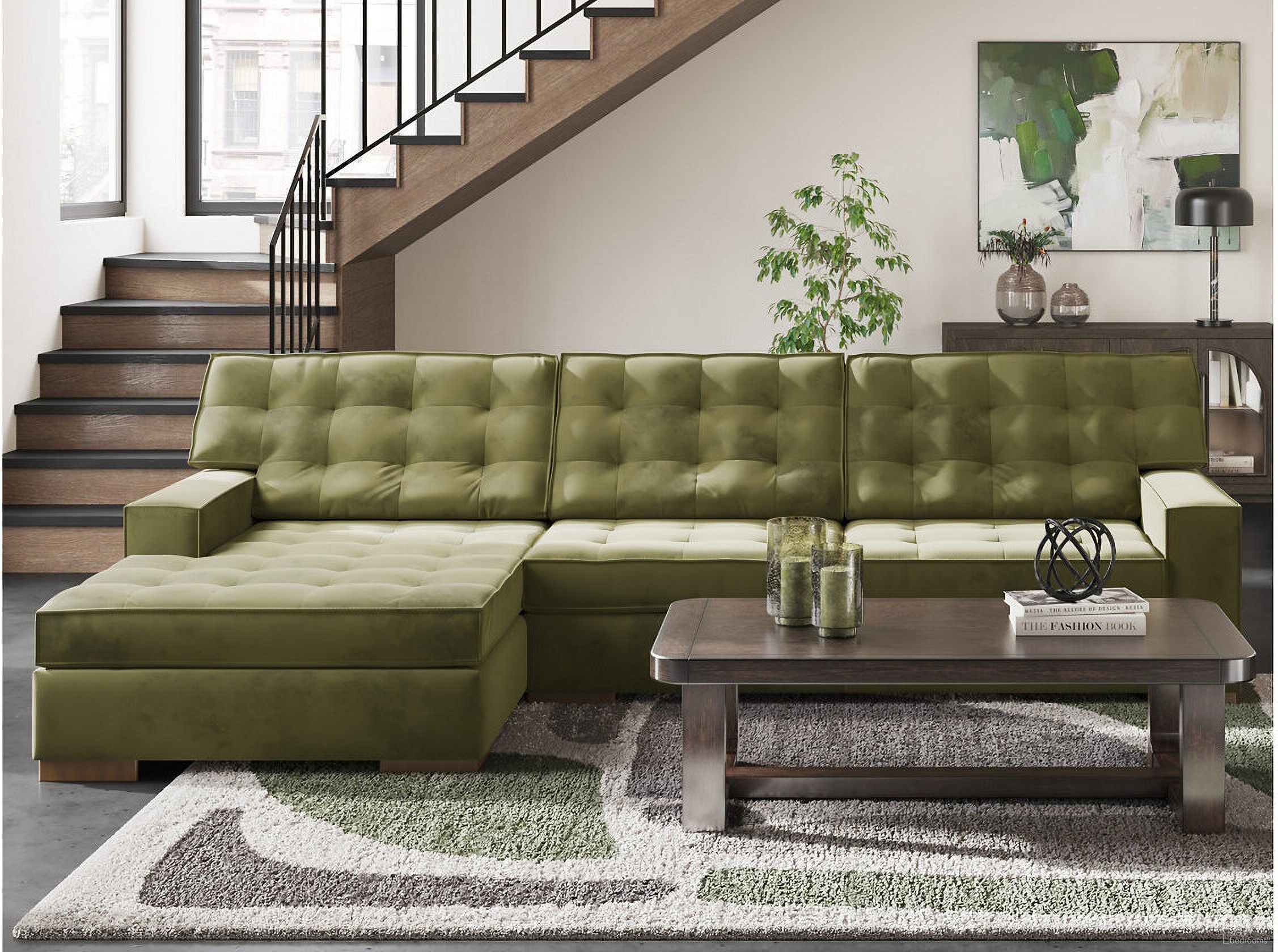 The appearance of Marlow Peak 2-Piece Sectional with LAF Chaise In Olive designed by Signature Design by Ashley in the modern / contemporary interior design. This olive piece of furniture was selected by 1StopBedrooms from Marlow Peak Collection to add a touch of cosiness and style into your home. Sku: NC6170216;NC6170267. Material: Polyester. Layout: LAF.