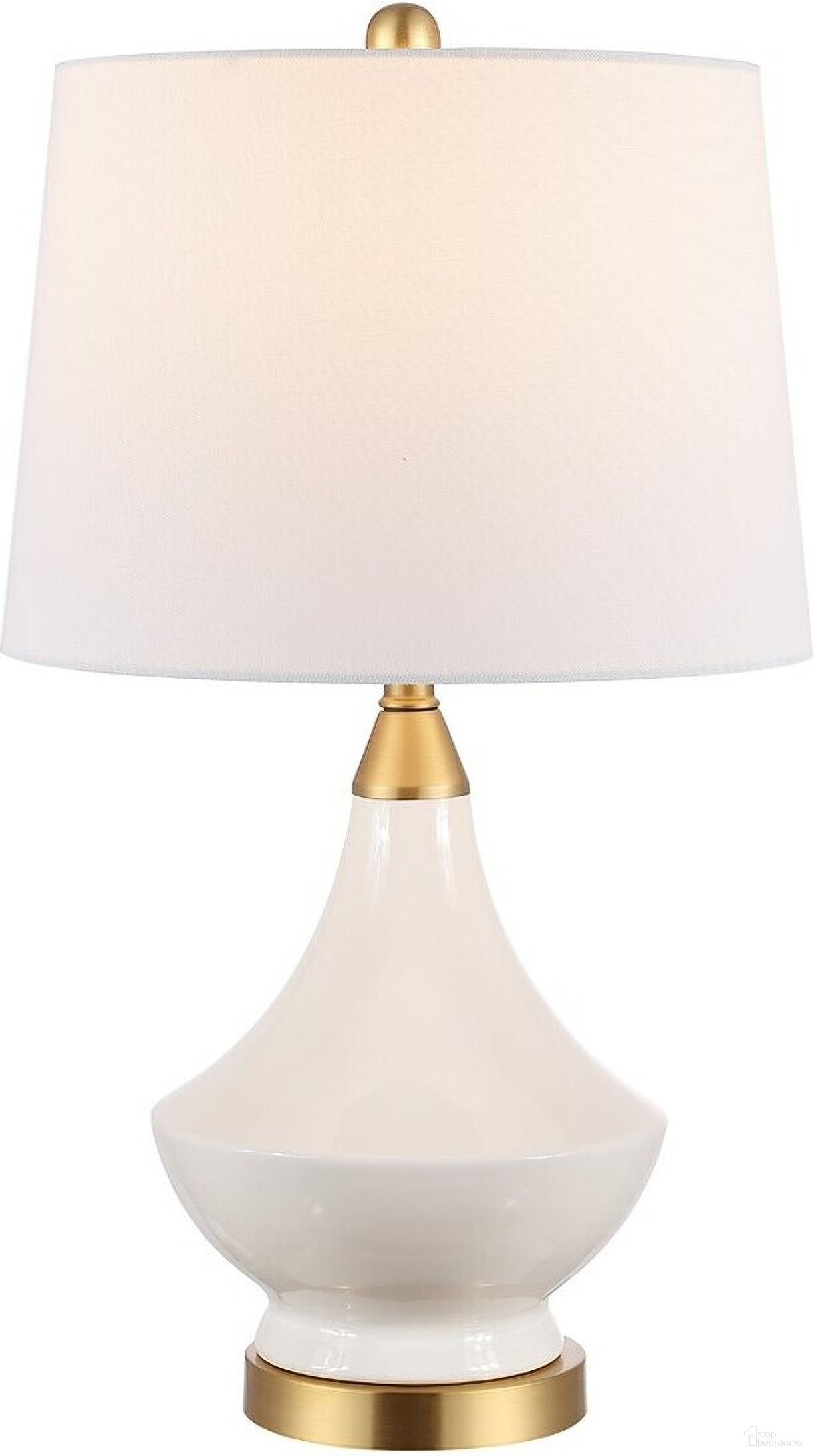Marlowe Glass Table Lamp Set of 2 in White
