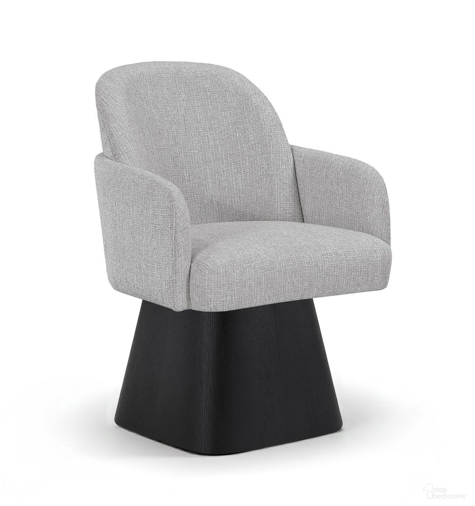 The appearance of Marlowe Linen Textured Fabric Upholstered Swivel Dining Arm Chair In Grey designed by Meridian in the modern / contemporary interior design. This grey piece of furniture was selected by 1StopBedrooms from Marlowe Collection to add a touch of cosiness and style into your home. Sku: 88030Grey-AC. Material: Linen. Chair Type: Arm Chair.