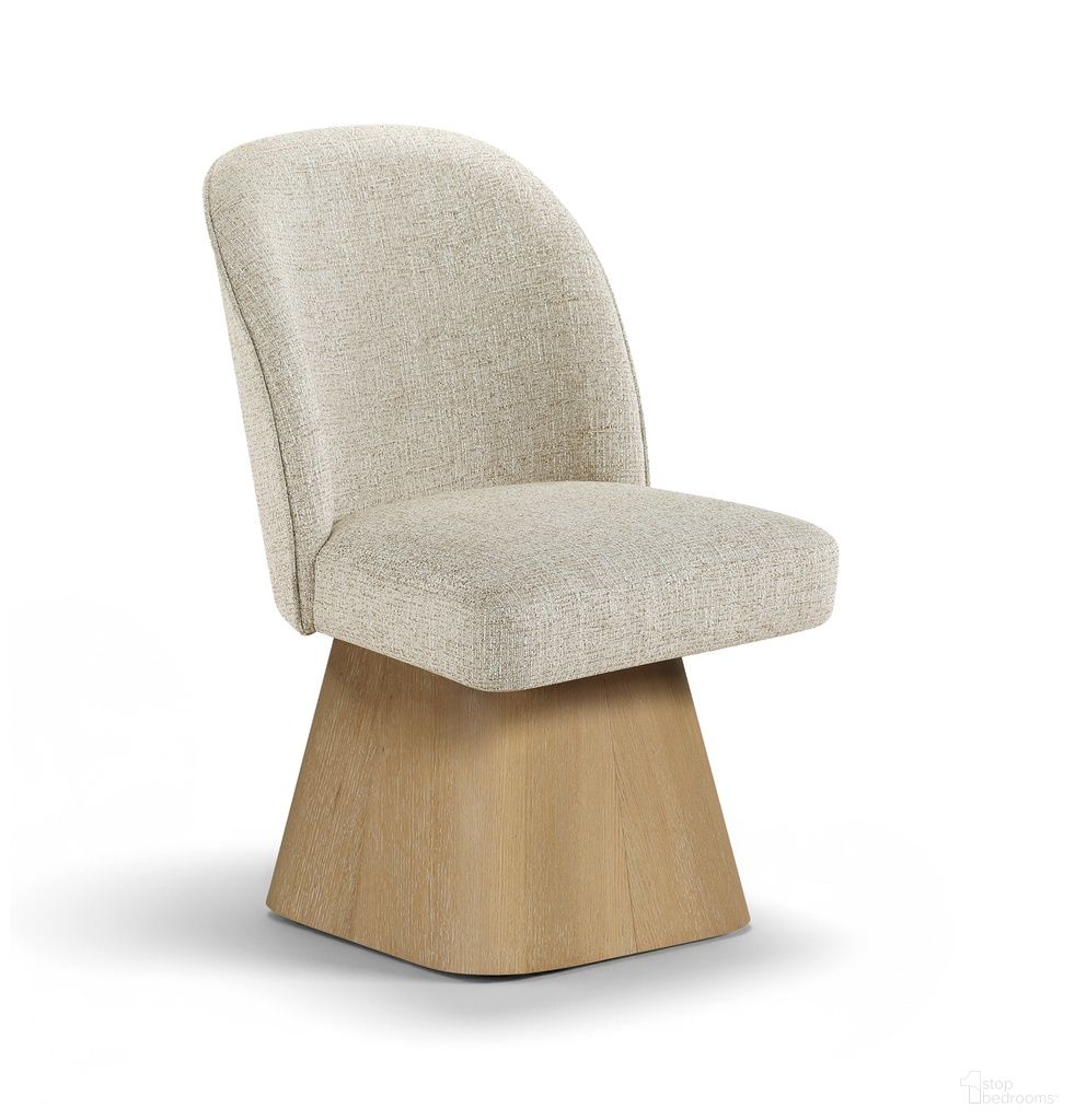 The appearance of Marlowe Linen Textured Fabric Upholstered Swivel Dining Side Chair In Beige designed by Meridian in the modern / contemporary interior design. This beige piece of furniture  was selected by 1StopBedrooms from Marlowe Collection to add a touch of cosiness and style into your home. Sku: 88029Beige-SC. Material: Linen. Chair Type: Side Chair.