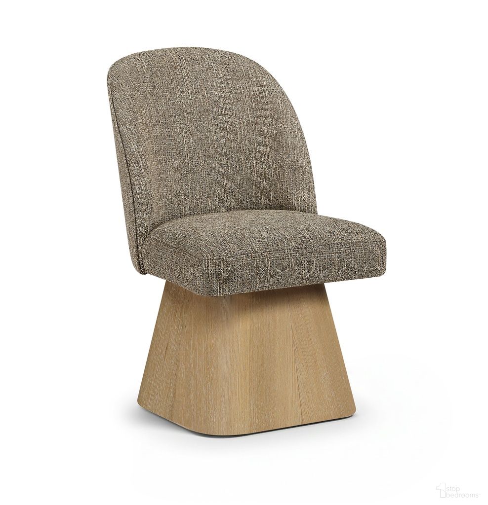 The appearance of Marlowe Linen Textured Fabric Upholstered Swivel Dining Side Chair In Brown designed by Meridian in the modern / contemporary interior design. This brown piece of furniture  was selected by 1StopBedrooms from Marlowe Collection to add a touch of cosiness and style into your home. Sku: 88029Brown-SC. Material: Linen. Chair Type: Side Chair.