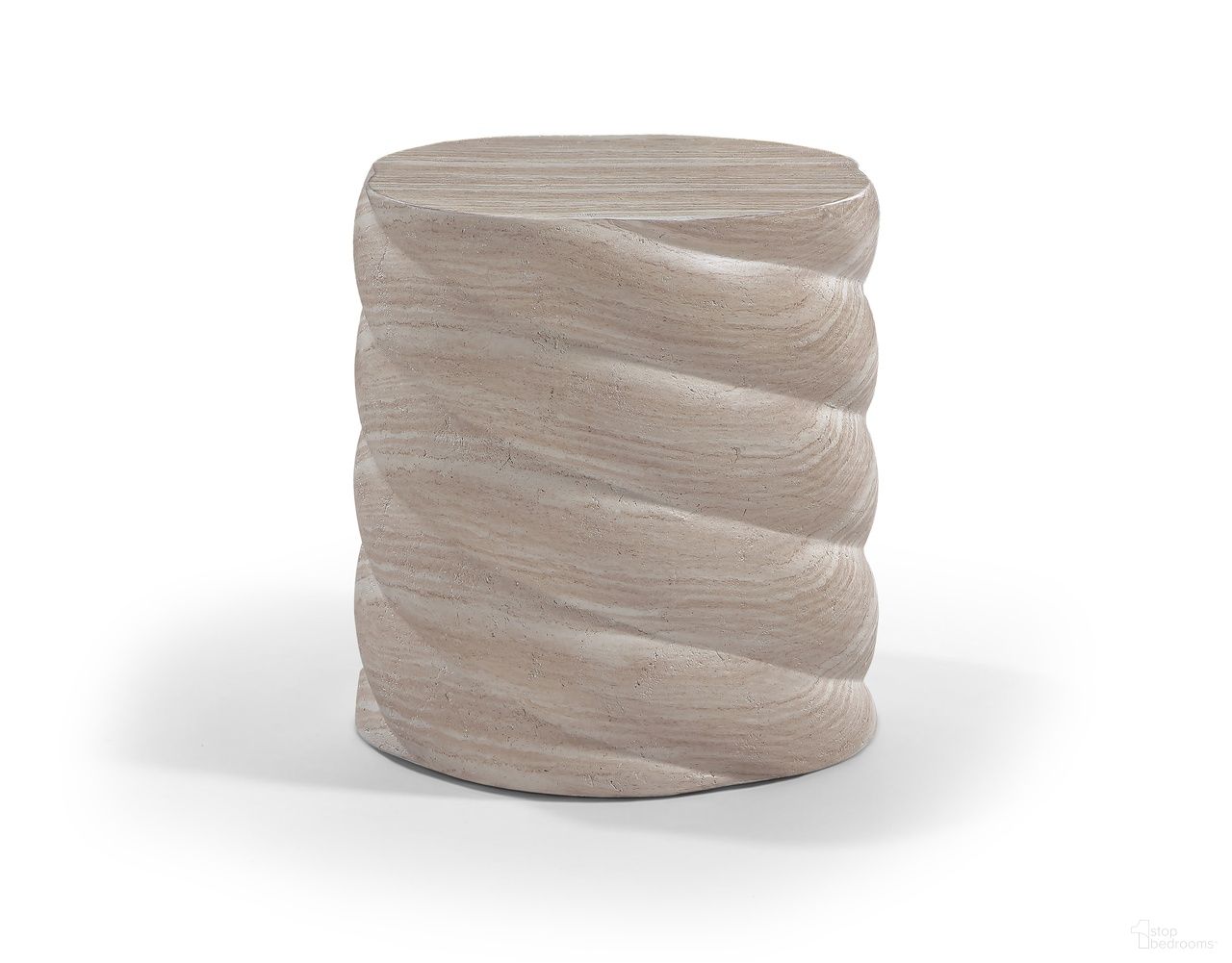 The appearance of Marmet Concrete Indoor and Outdoor End Table In Travertine designed by Meridian in the modern / contemporary interior design. This travertine piece of furniture  was selected by 1StopBedrooms from Marmet Collection to add a touch of cosiness and style into your home. Sku: 77019Travertine-ET. Material: Concrete.