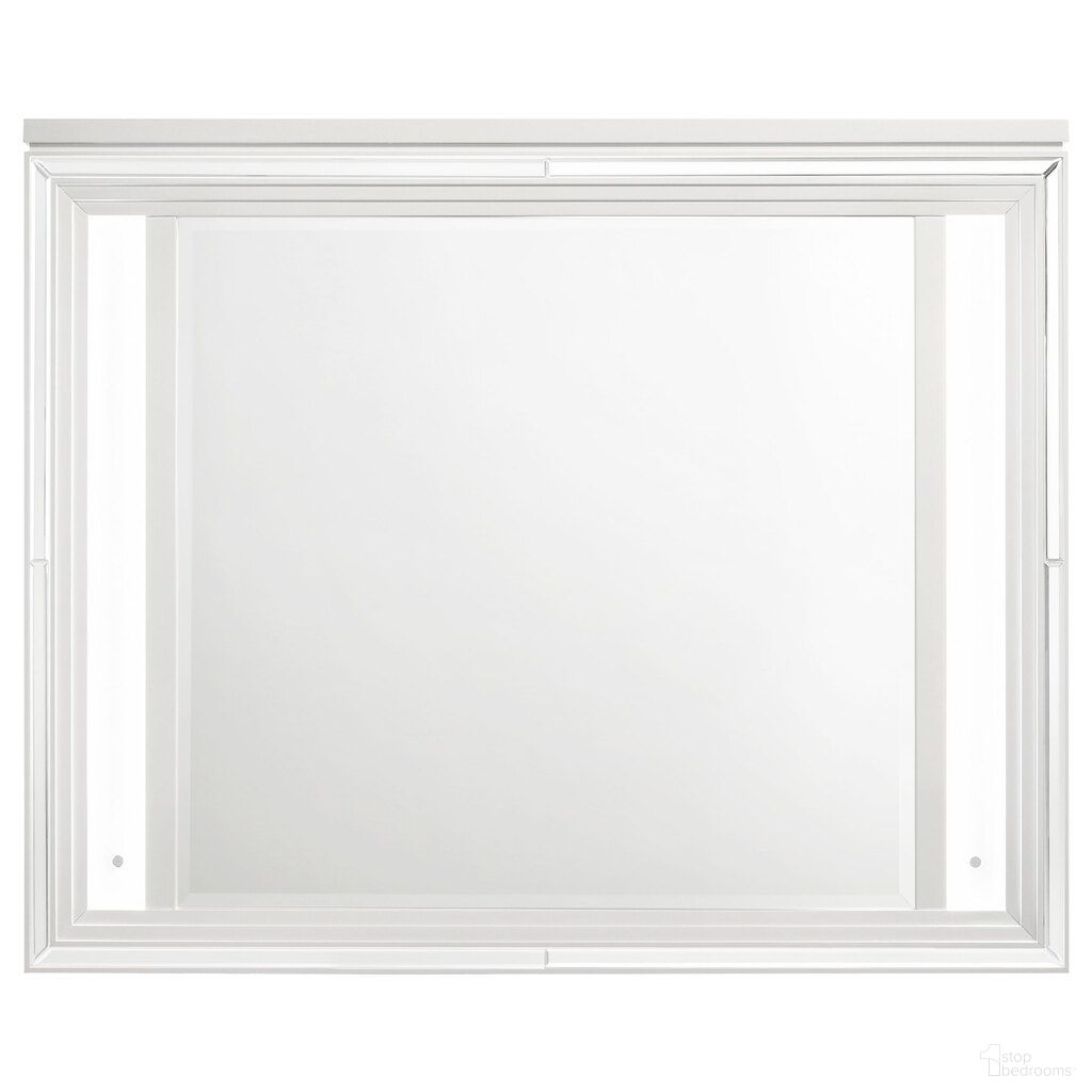 The appearance of Marmore LED Dresser Mirror In White designed by Coaster in the modern / contemporary interior design. This white piece of furniture was selected by 1StopBedrooms from Marmore Collection to add a touch of cosiness and style into your home. Sku: 224964. Material: MDF.
