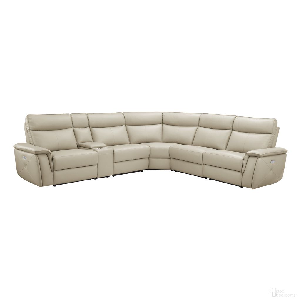 The appearance of Maroni 6-Piece Modular Power Reclining Sectional with Power Headrests In Taupe designed by Homelegance in the modern / contemporary interior design. This taupe piece of furniture  was selected by 1StopBedrooms from Maroni Collection to add a touch of cosiness and style into your home. Sku: 8259RFTP-AC;8259RFTP-CR;8259RFTP-RRPWH;8259RFTP-LRPWH;8259RFTP-ARPWH;8259RFTP-CN. Material: Leather. Layout: L-Shape.