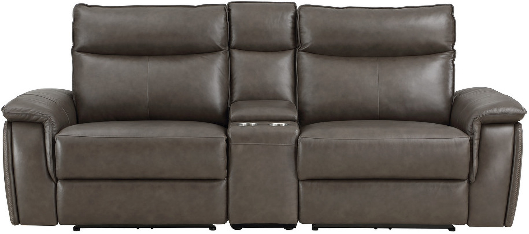 Maroni Power Double Reclining Loveseat With Center Console And Power Headrests In Brown By 2772