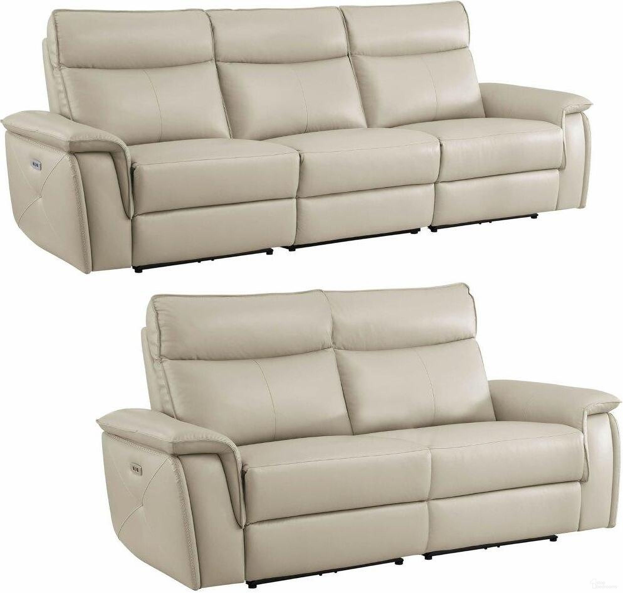 The appearance of Maroni Taupe Power Double Reclining Living Room Set with Power Headrests designed by Homelegance in the modern / contemporary interior design. This beige piece of furniture  was selected by 1StopBedrooms from Maroni Collection to add a touch of cosiness and style into your home. Sku: 8259RFTP-3PWH;8259RFTP-2PWH. Material: Polyester.
