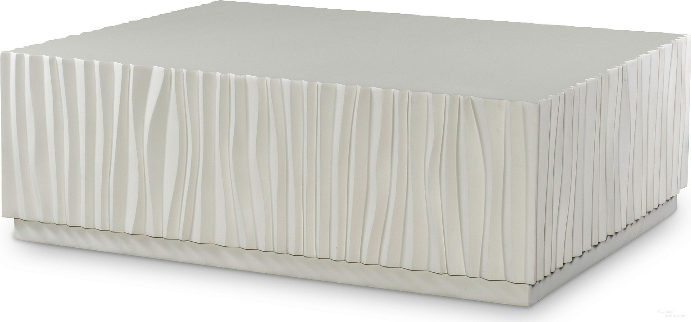 The appearance of Marquis Outdoor Cocktail Table In White designed by Century Furniture in the modern / contemporary interior design. This white piece of furniture was selected by 1StopBedrooms from Outdoor Complements Collection to add a touch of cosiness and style into your home. Sku: D89-3121. Table Top Shape: Rectangular. Material: Fiberglass.