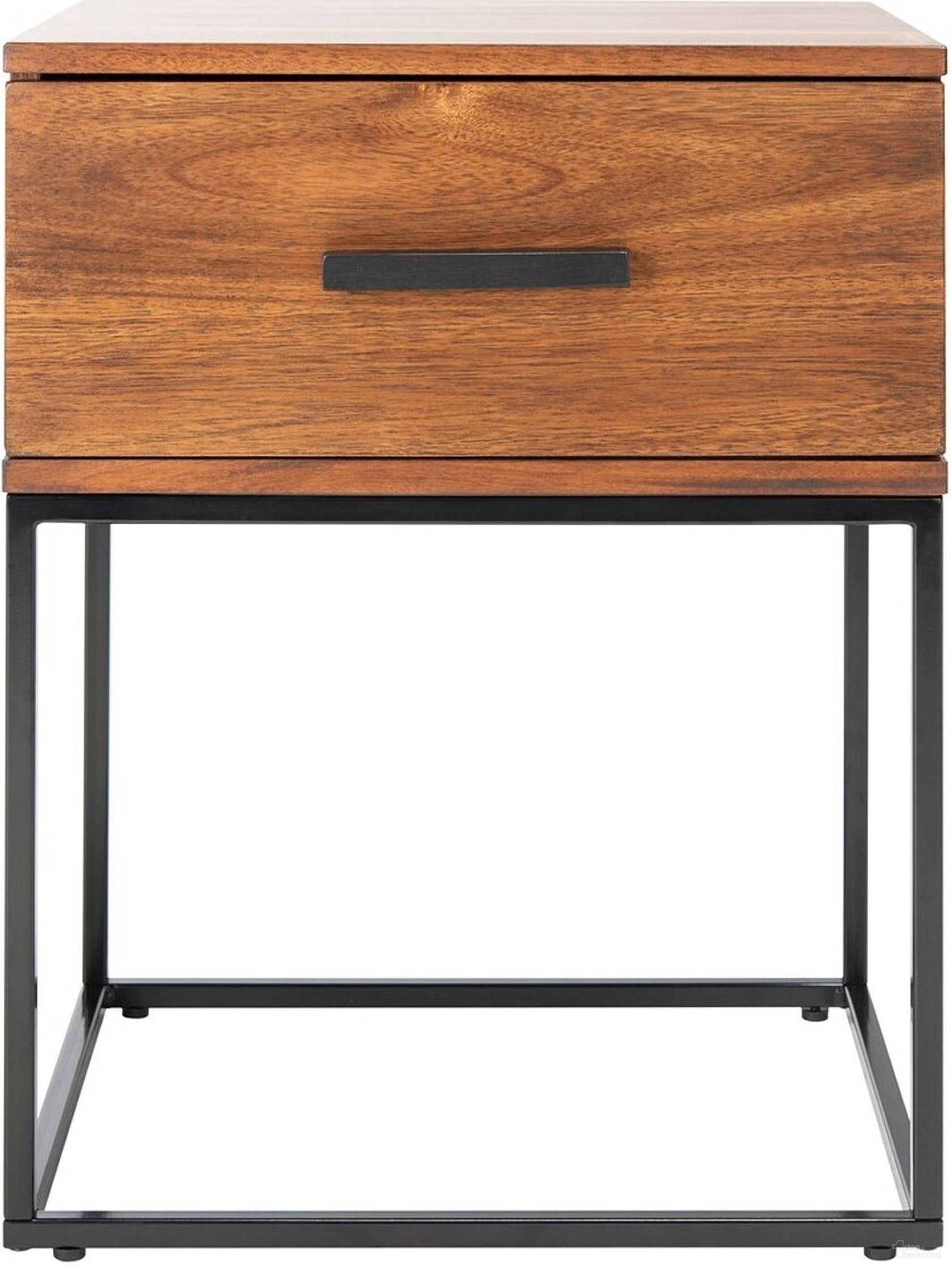 The appearance of Marquise 1 Drawer Nightstand in Brown designed by Safavieh in the modern / contemporary interior design. This brown piece of furniture  was selected by 1StopBedrooms from Marquise Collection to add a touch of cosiness and style into your home. Sku: NST5005A. Material: Wood.