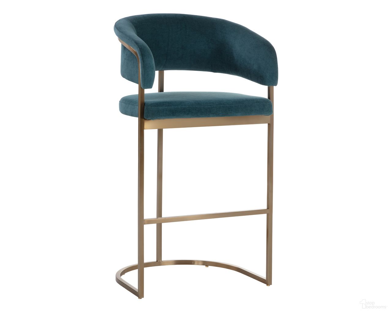 Marris Barstool In Gold and Danny Teal