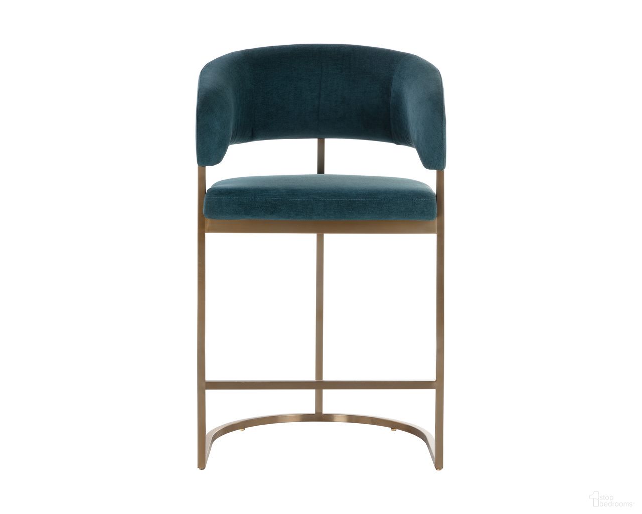 Marris Counter Stool In Gold and Danny Teal