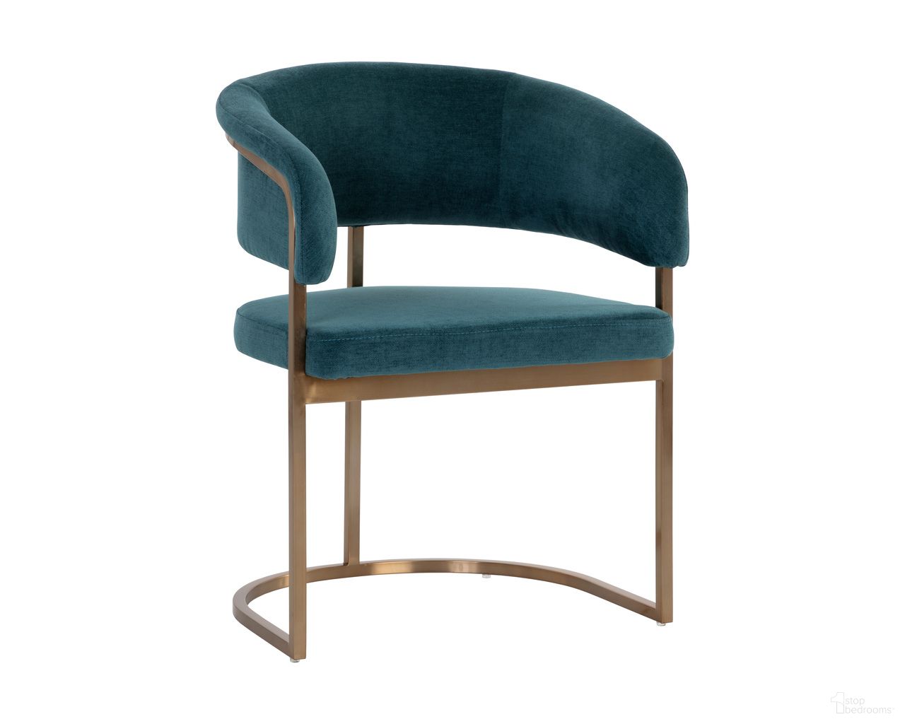 Marris Dining Armchair In Gold and Danny Teal
