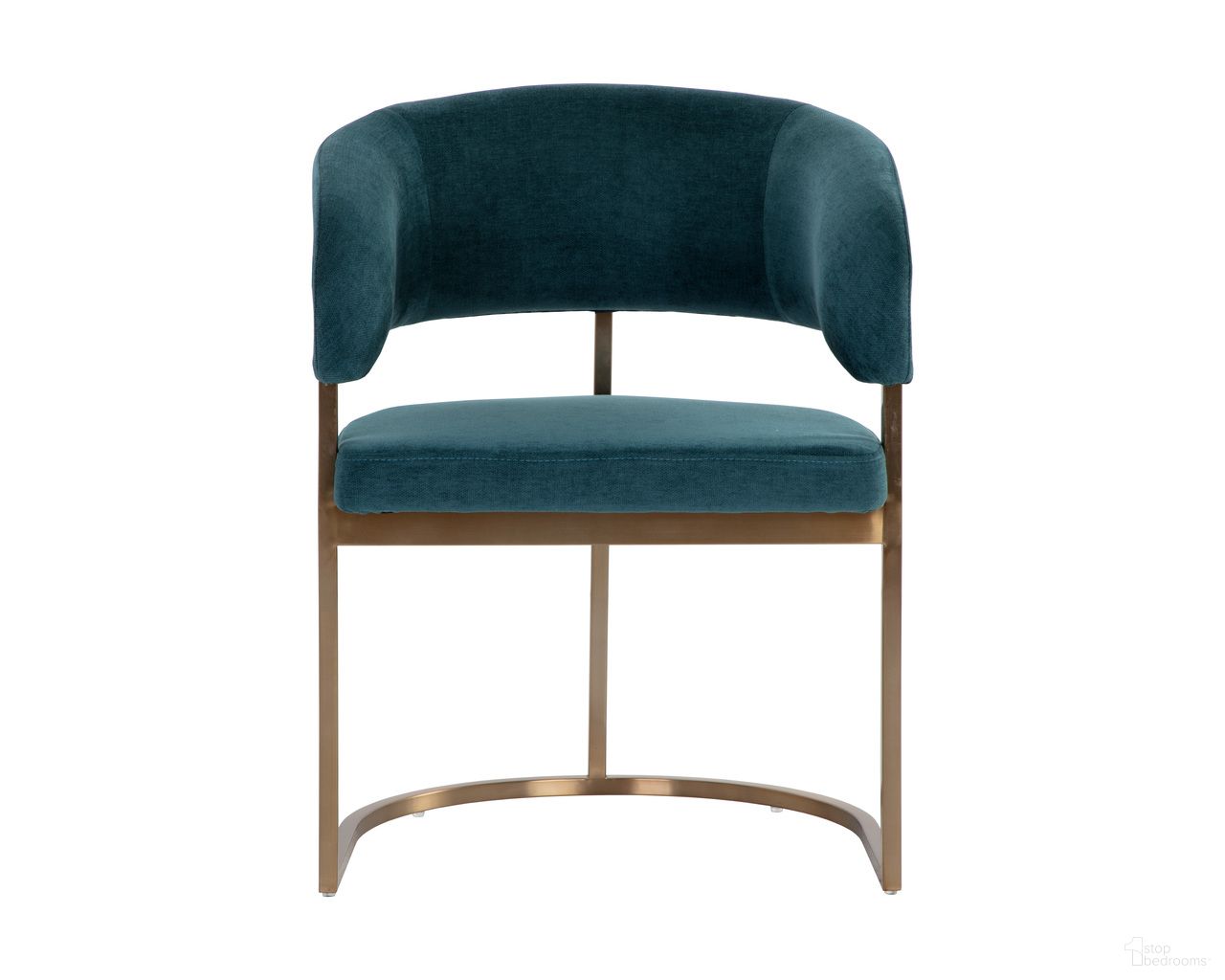 Marris Dining Armchair In Gold and Danny Teal