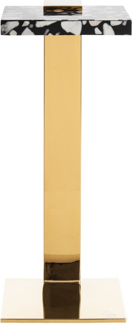 The appearance of Mars Acryllic Drink Table In Brass and Black designed by Safavieh Couture in the modern / contemporary interior design. This brass and black piece of furniture  was selected by 1StopBedrooms from Mars Collection to add a touch of cosiness and style into your home. Sku: SFV3563C. Material: Stainless Steel.