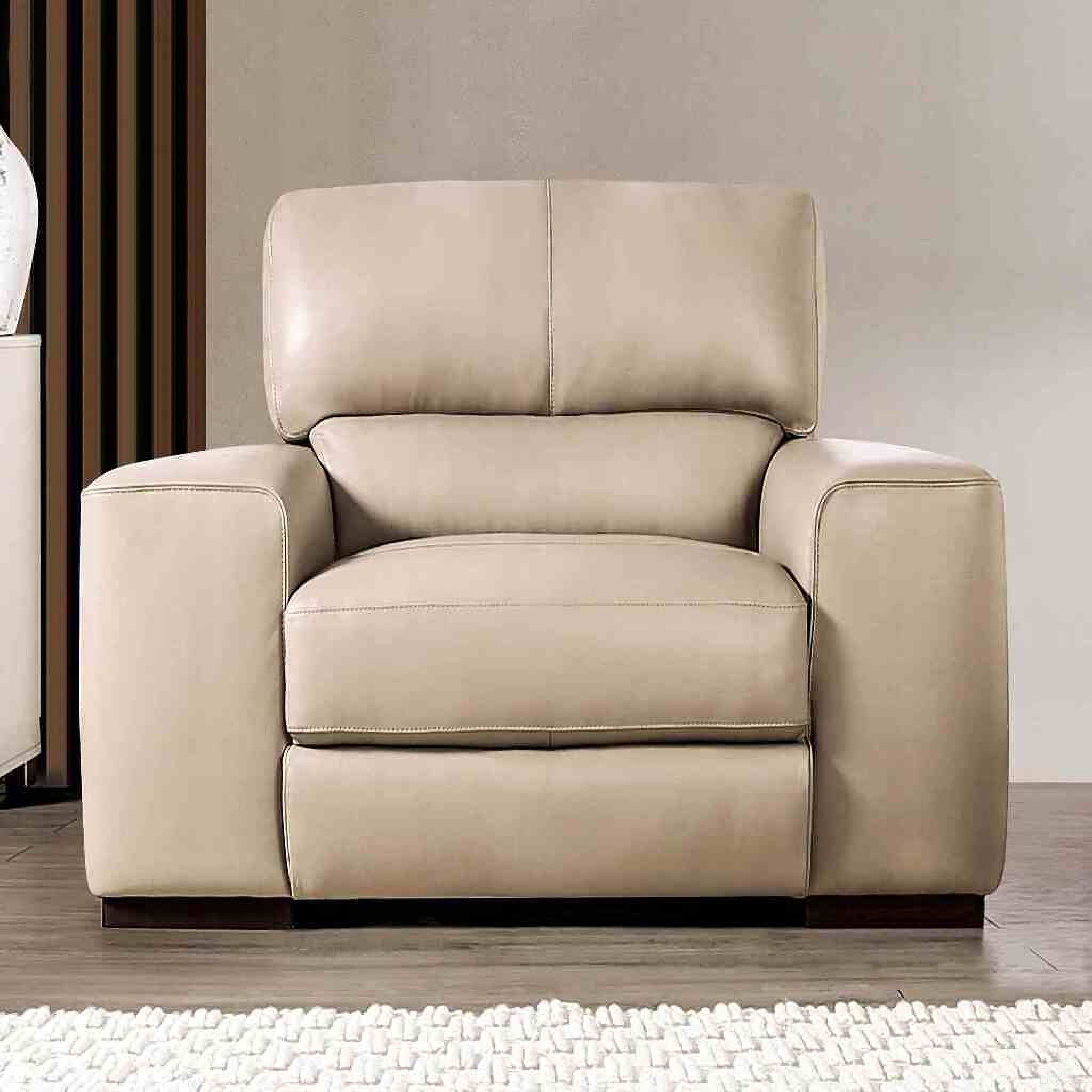 The appearance of Marsicano Chair In Taupe designed by Furniture of America in the transitional interior design. This taupe piece of furniture  was selected by 1StopBedrooms from Marsicano Collection to add a touch of cosiness and style into your home. Sku: FM90005TP-CH. Material: Leather.