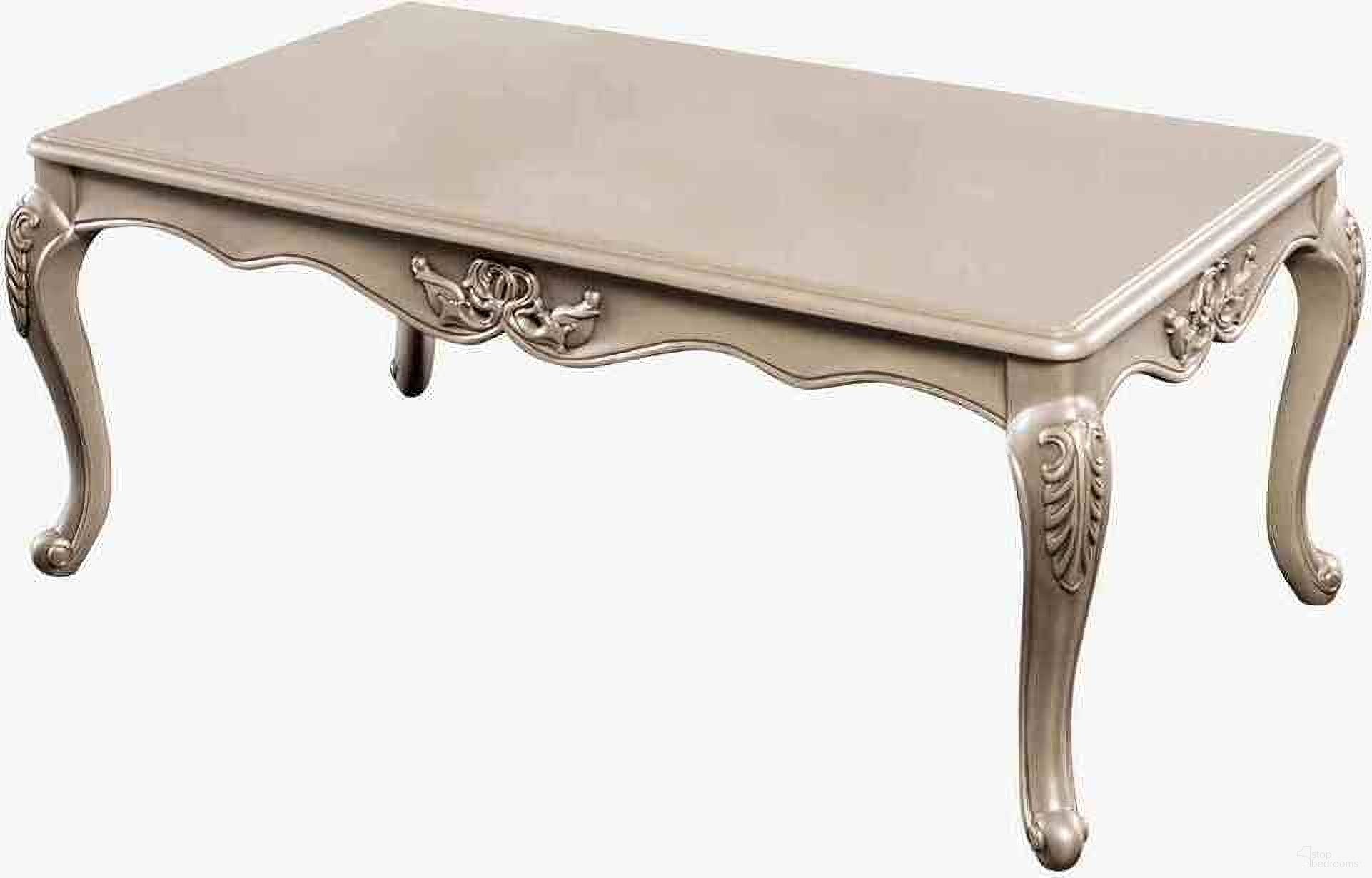 The appearance of Marston Coffee Table In Champagne designed by Furniture of America in the traditional interior design. This champagne piece of furniture  was selected by 1StopBedrooms from Marston Collection to add a touch of cosiness and style into your home. Sku: FM45006CPN-C. Material: Solid Wood.