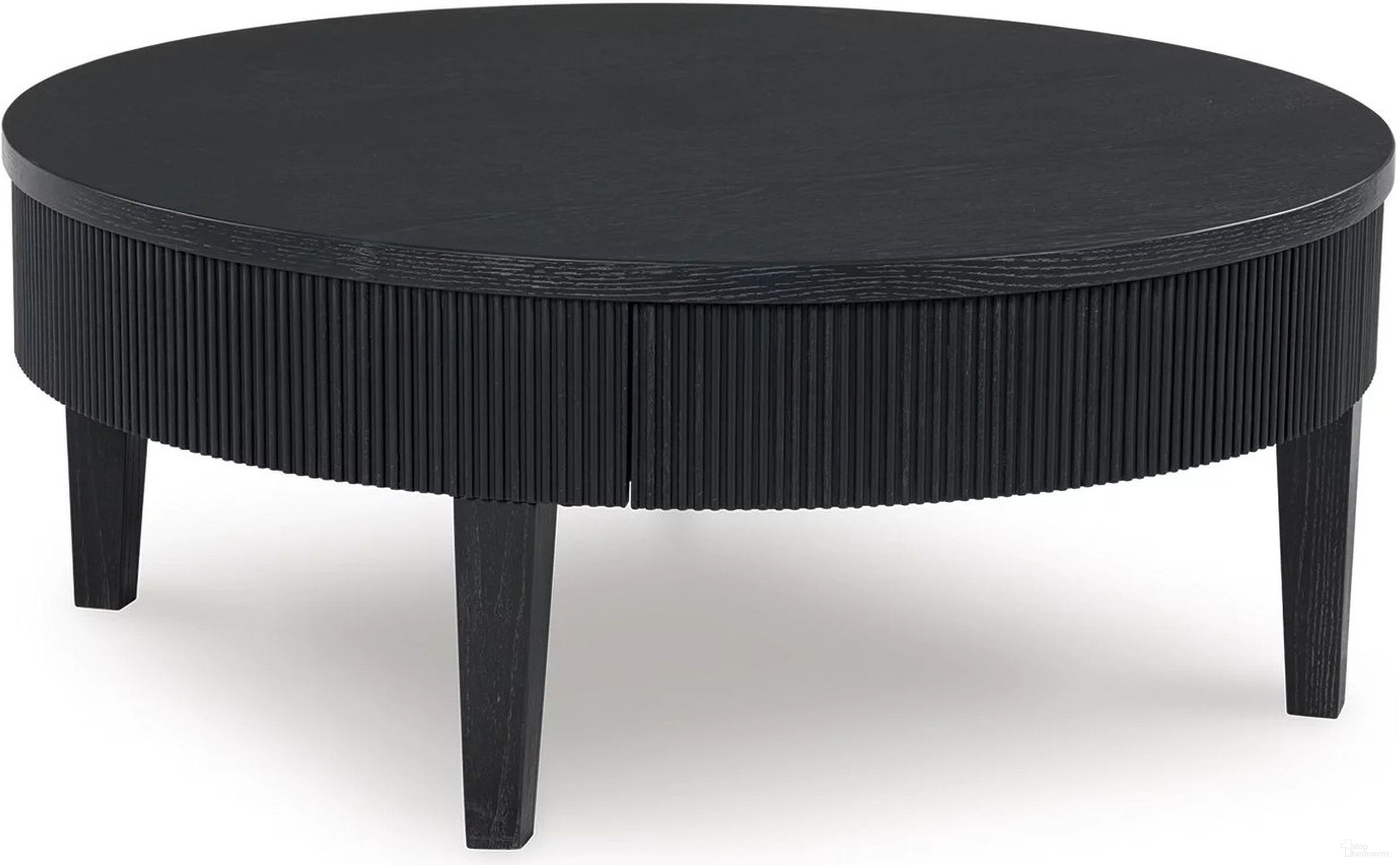 The appearance of Marstream Coffee Table In Black designed by Signature Design by Ashley in the modern / contemporary interior design. This black piece of furniture  was selected by 1StopBedrooms from Marstream Collection to add a touch of cosiness and style into your home. Sku: T551-8. Material: Wood.