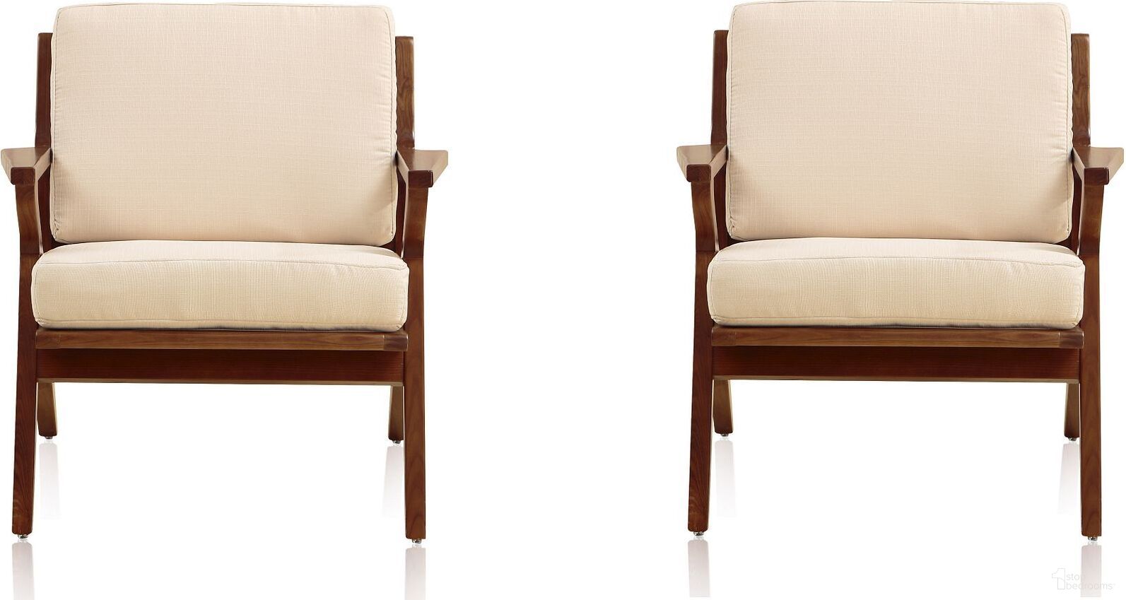 The appearance of Martelle Chair in Cream and Amber (Set of 2) designed by Manhattan Comfort in the transitional interior design. This cream piece of furniture  was selected by 1StopBedrooms from Martelle Collection to add a touch of cosiness and style into your home. Sku: AC002-CR;AC002-CR. Material: Wood.