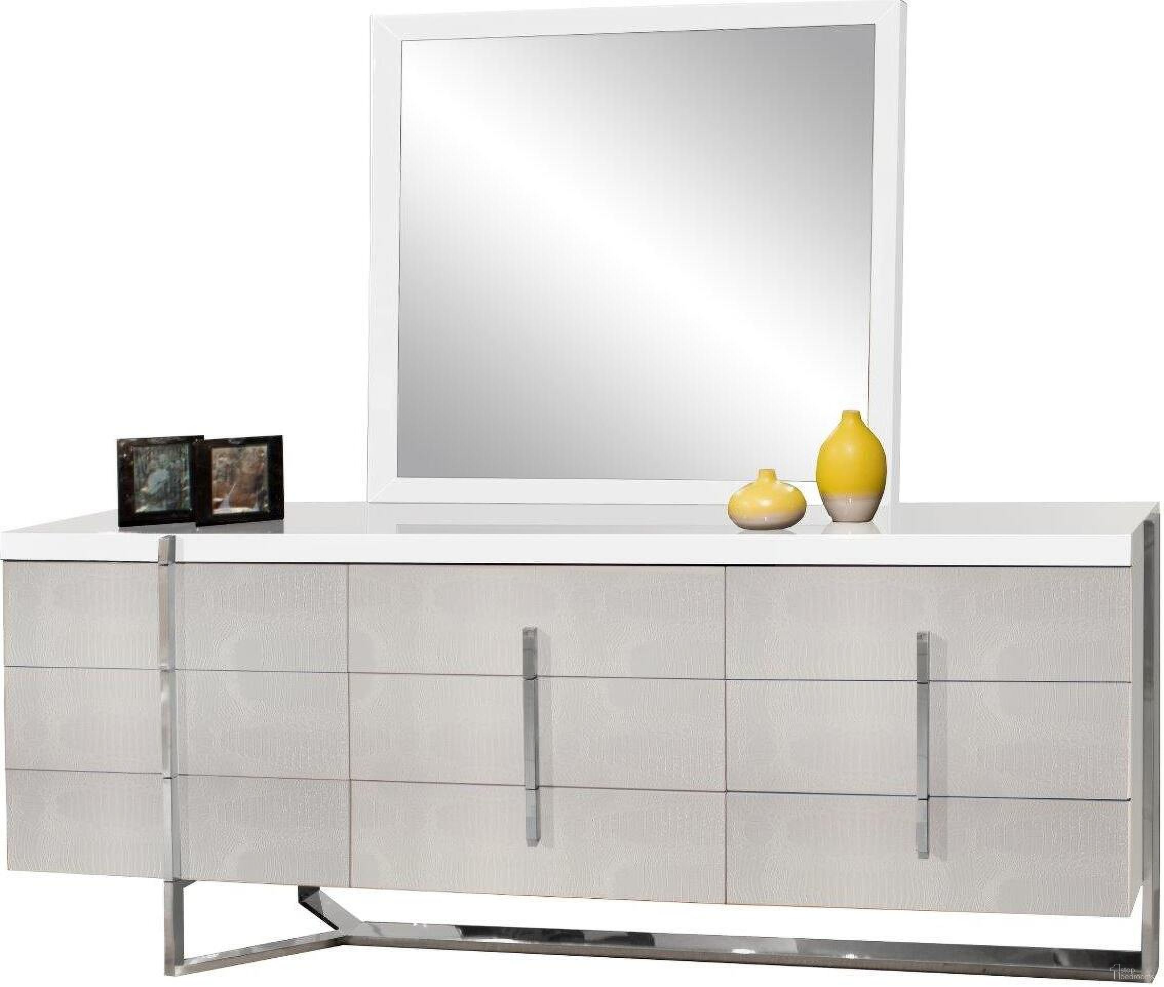 Martelli White Lacquer Mirror