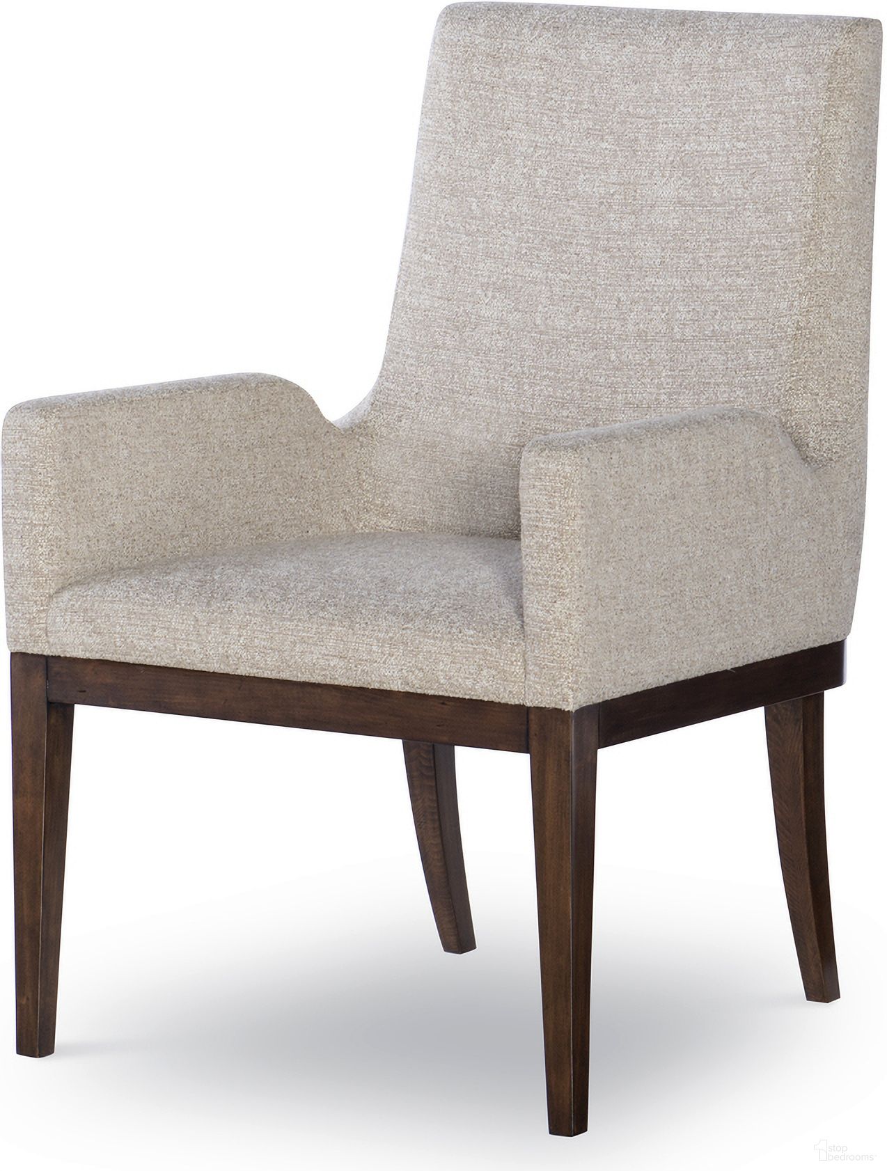 The appearance of Marten Dining Arm Chair In Brunette designed by Century Furniture in the modern / contemporary interior design. This brunette piece of furniture was selected by 1StopBedrooms from Citation Collection to add a touch of cosiness and style into your home. Sku: B1H-532. Material: Upholstery. Chair Type: Arm Chair.