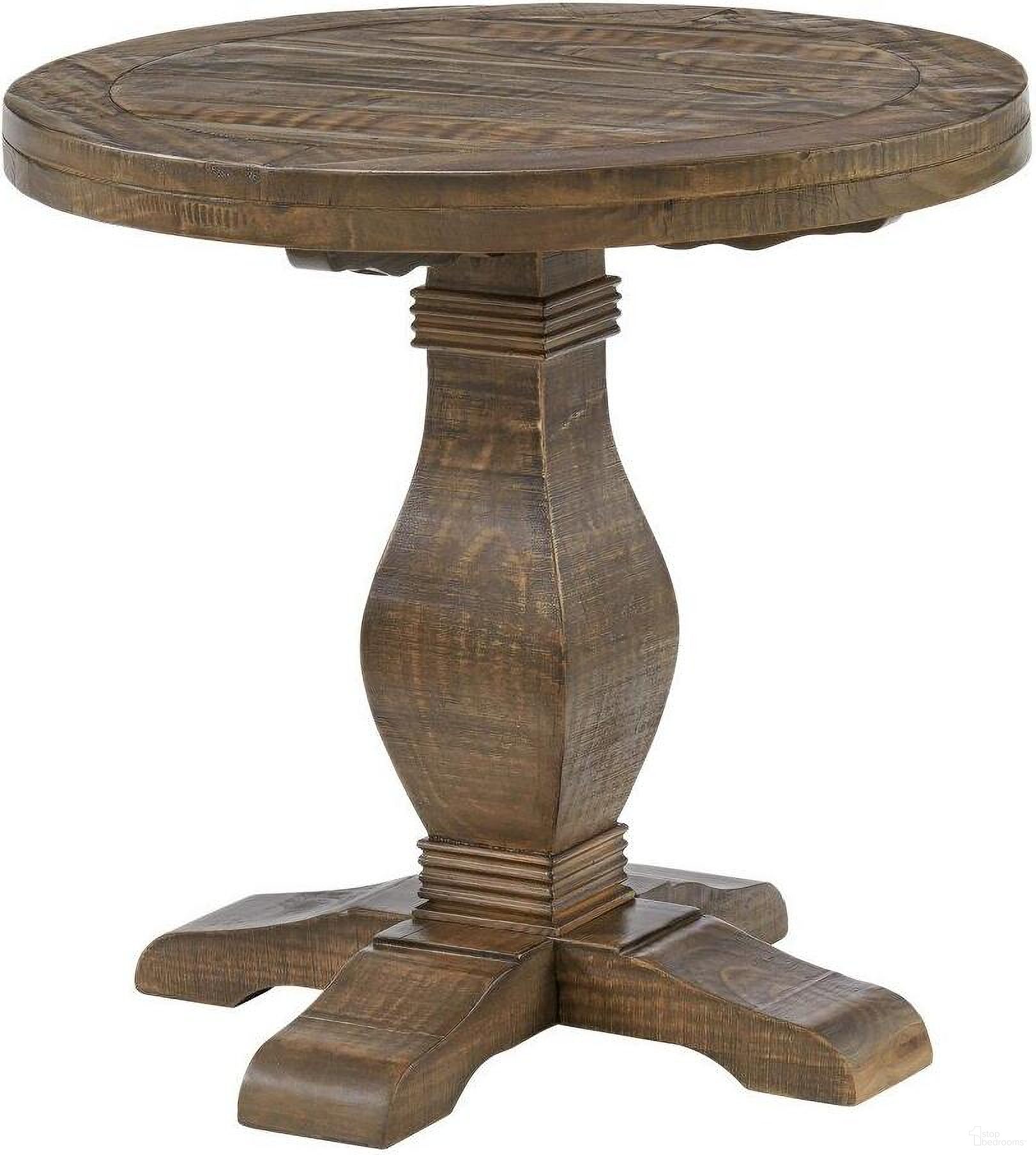 The appearance of Martin Svensson Home Napa Round End Table In Reclaimed Natural designed by Martin Svensson Home in the country / farmhouse interior design. This natural piece of furniture  was selected by 1StopBedrooms from Napa Collection to add a touch of cosiness and style into your home. Sku: 860134. Material: Pine.