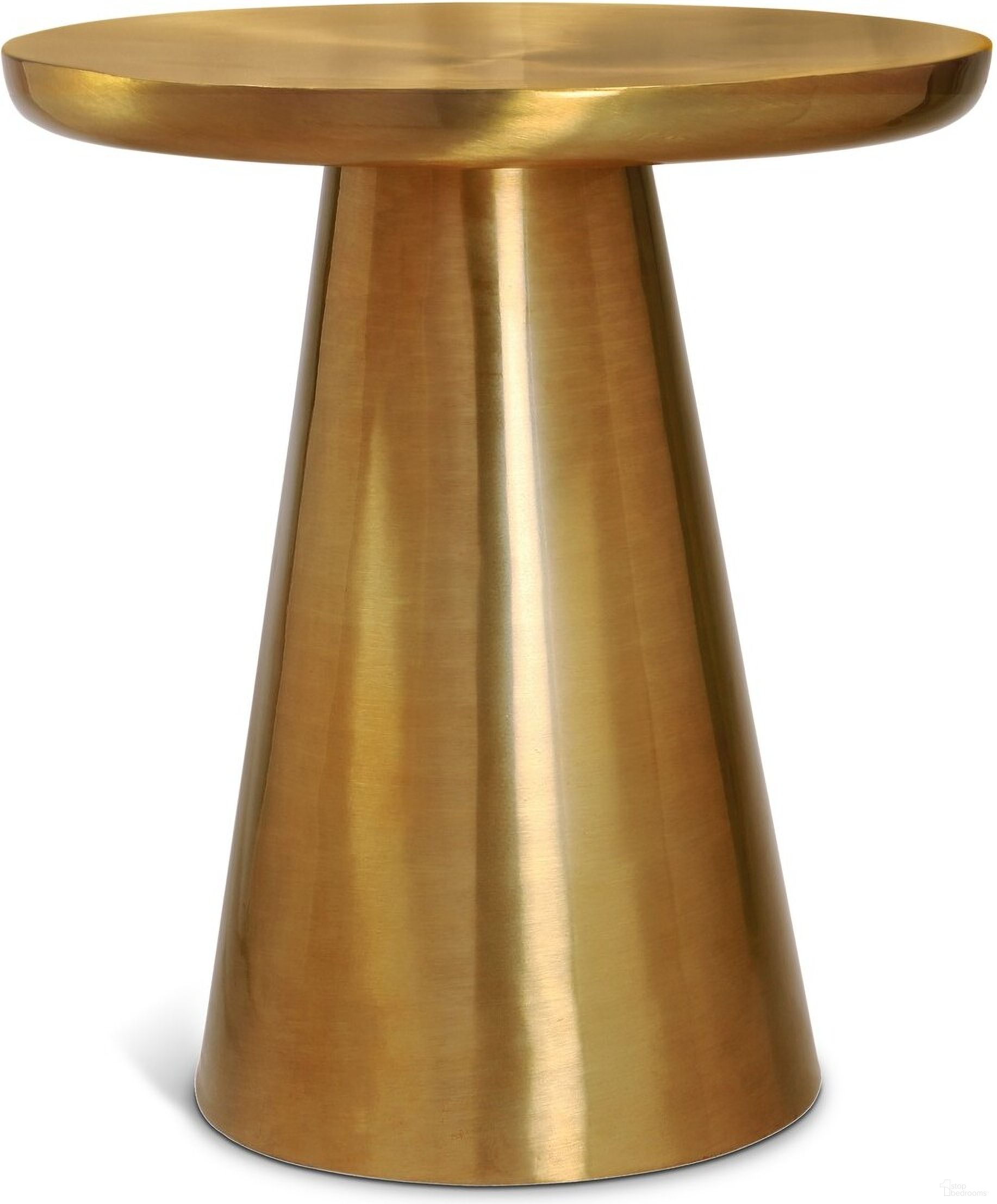 Martini End Table In Brushed Gold