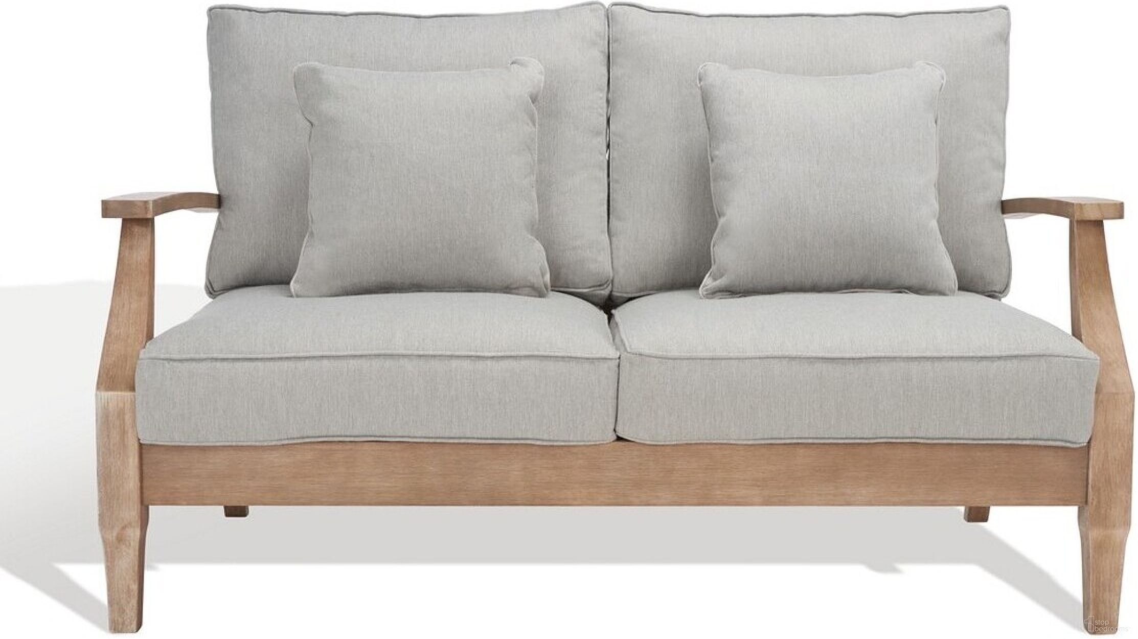 The appearance of Martinique Wood Patio Loveseat In Natural And Grey designed by Safavieh Couture in the coastal interior design. This natural and grey piece of furniture was selected by 1StopBedrooms from Martinique Collection to add a touch of cosiness and style into your home. Sku: CPT1012B. Material: Wood.
