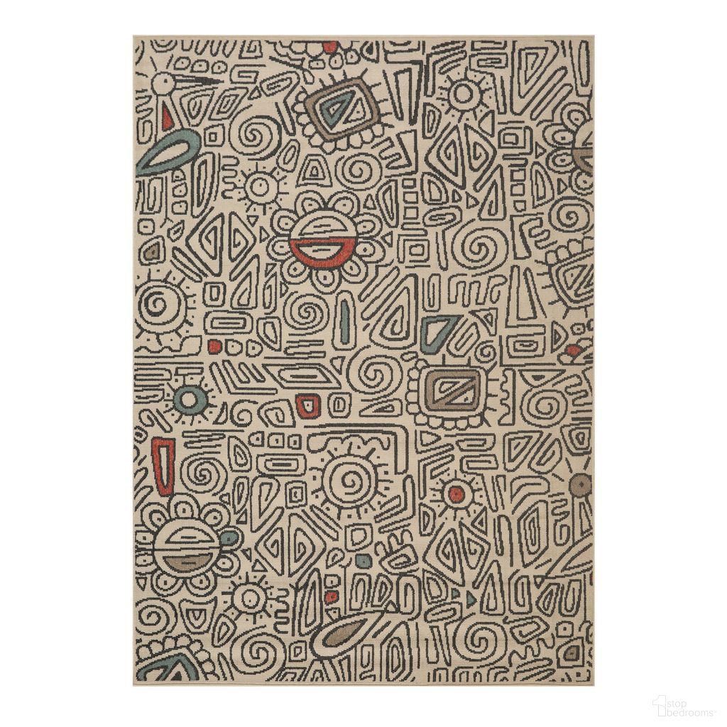 The appearance of Marvo Abstract Power-Loomed Indoor/Outdoor Area Rug In Ivory and Black designed by Rajani Home in the bohemian interior design. This ivory/black piece of furniture was selected by 1StopBedrooms from Vener Collection to add a touch of cosiness and style into your home. Sku: 1C604459G03048. Material: Polypropylene.