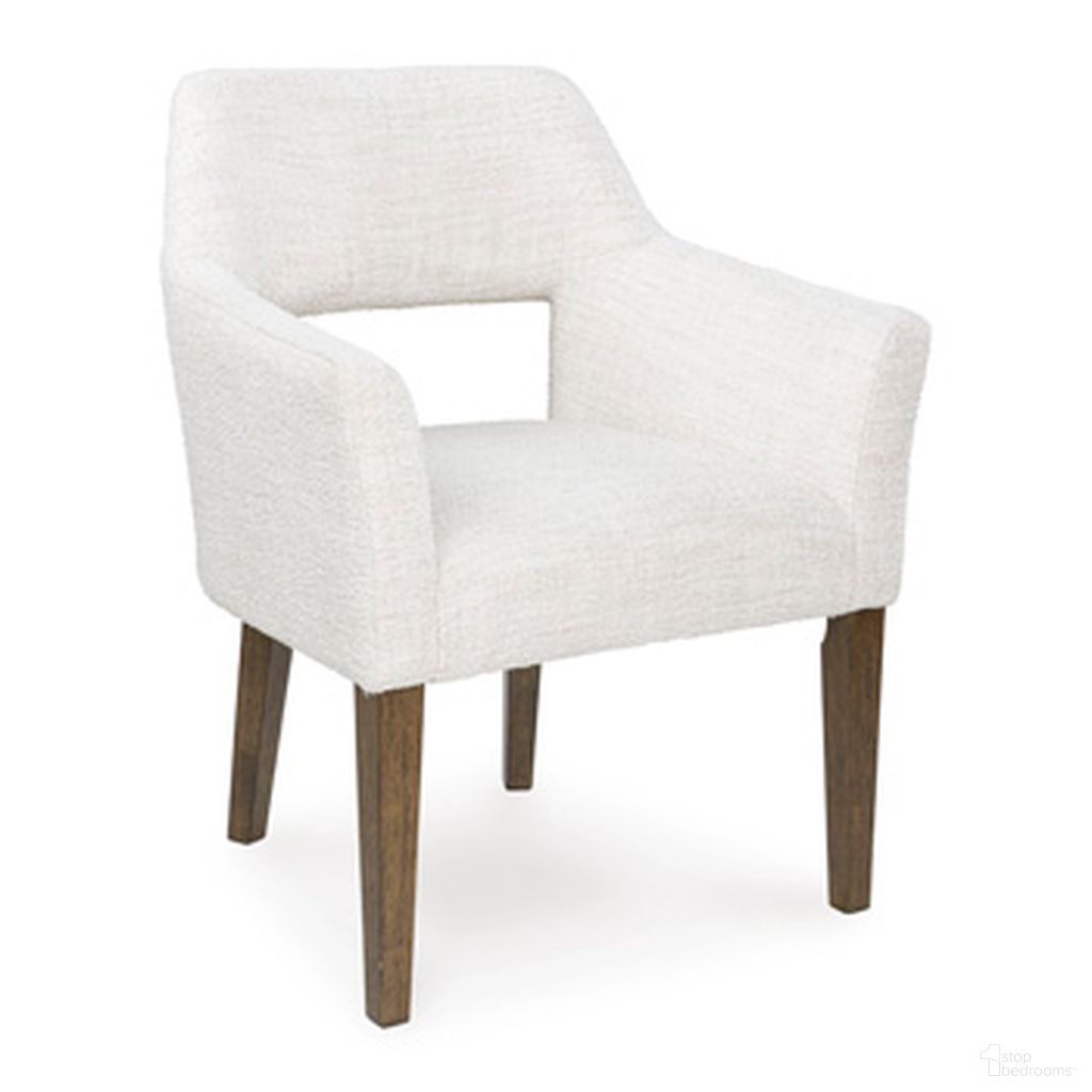 The appearance of Marxmore Dining Arm Chair Set of 2 In Brown designed by Signature Design by Ashley in the modern / contemporary interior design. This brown piece of furniture was selected by 1StopBedrooms from Marxmore Collection to add a touch of cosiness and style into your home. Sku: D863-02A. Material: Wood. Chair Type: Arm Chair.