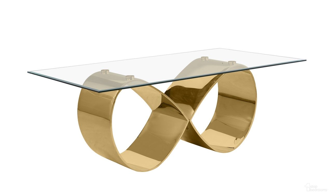 The appearance of Mary Glass Dining Table In Gold designed by Best Quality Furniture in the modern / contemporary interior design. This gold piece of furniture  was selected by 1StopBedrooms from Mary Collection to add a touch of cosiness and style into your home. Sku: D407-DTT;D407-DTB. Table Base Style: Pedestal. Material: Glass. Table Top Shape: Rectangular. Size: 78" x 42".