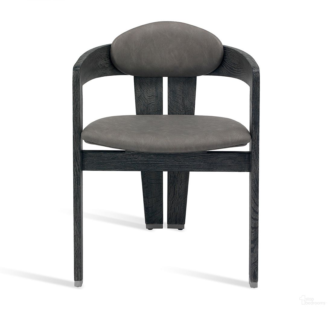 The appearance of Maryl Dining Chair In Charcoal designed by Interlude Home in the modern / contemporary interior design. This charcoal piece of furniture  was selected by 1StopBedrooms from Maryl Collection to add a touch of cosiness and style into your home. Sku: 148131. Material: Stainless Steel. Chair Type: Arm Chair.