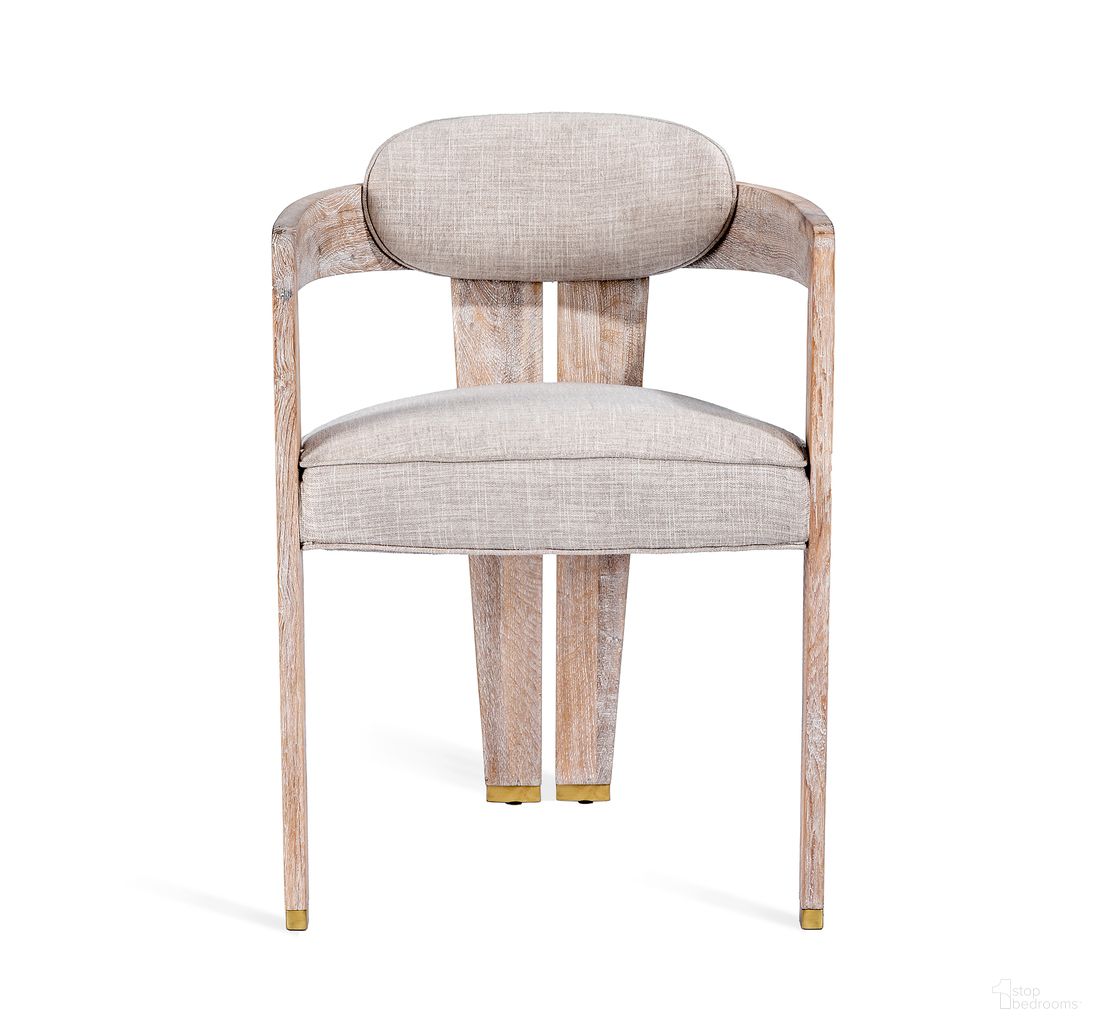 Maryl Dining Chair In Cream Linen