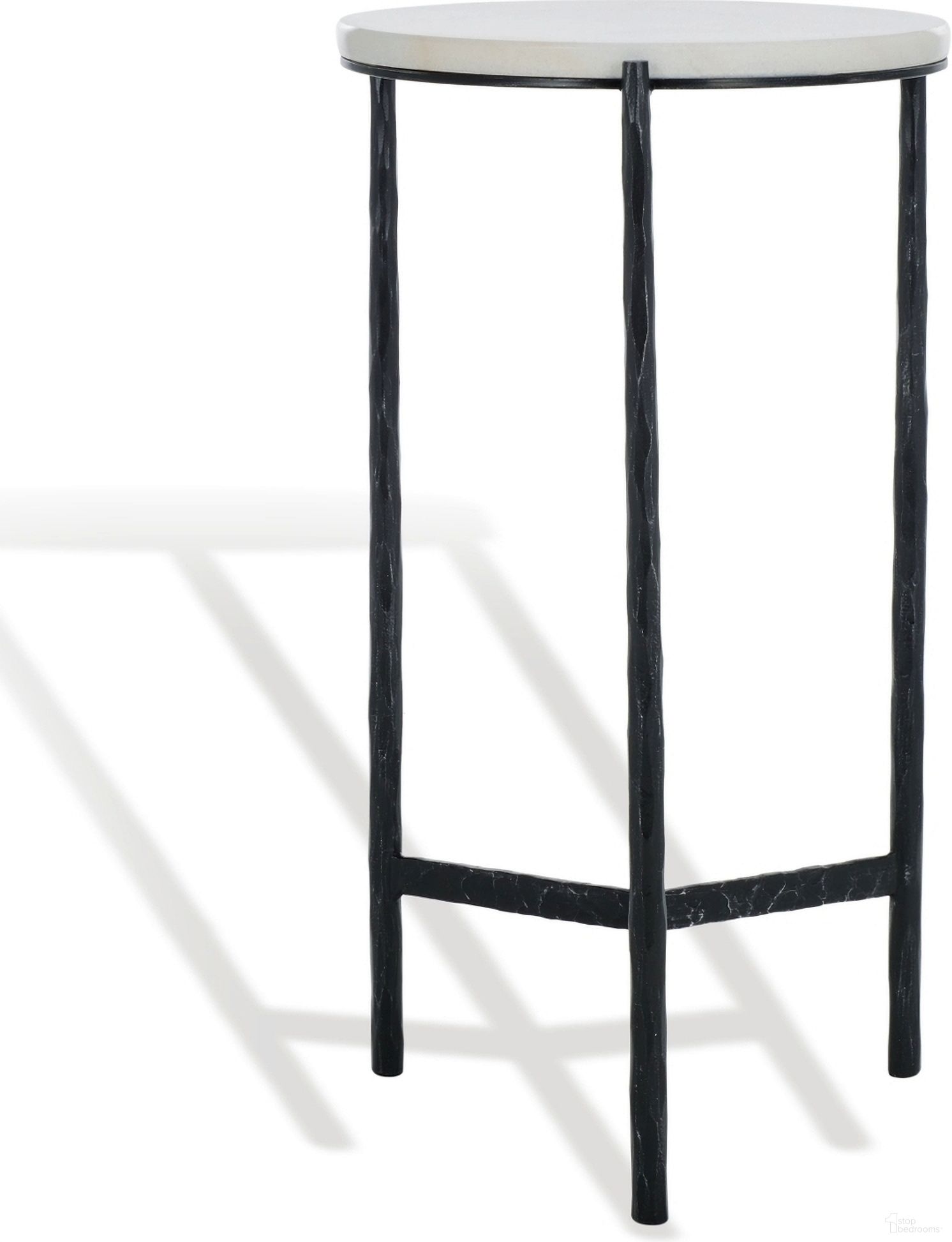 The appearance of Marylou Marble Top Drink Table In Black and White designed by Safavieh Couture in the modern / contemporary interior design. This black and white piece of furniture was selected by 1StopBedrooms from Marylou Collection to add a touch of cosiness and style into your home. Sku: SFV9531B. Material: Iron.