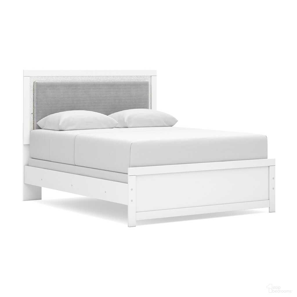 Marzoni Queen Upholstered Panel Bed In White