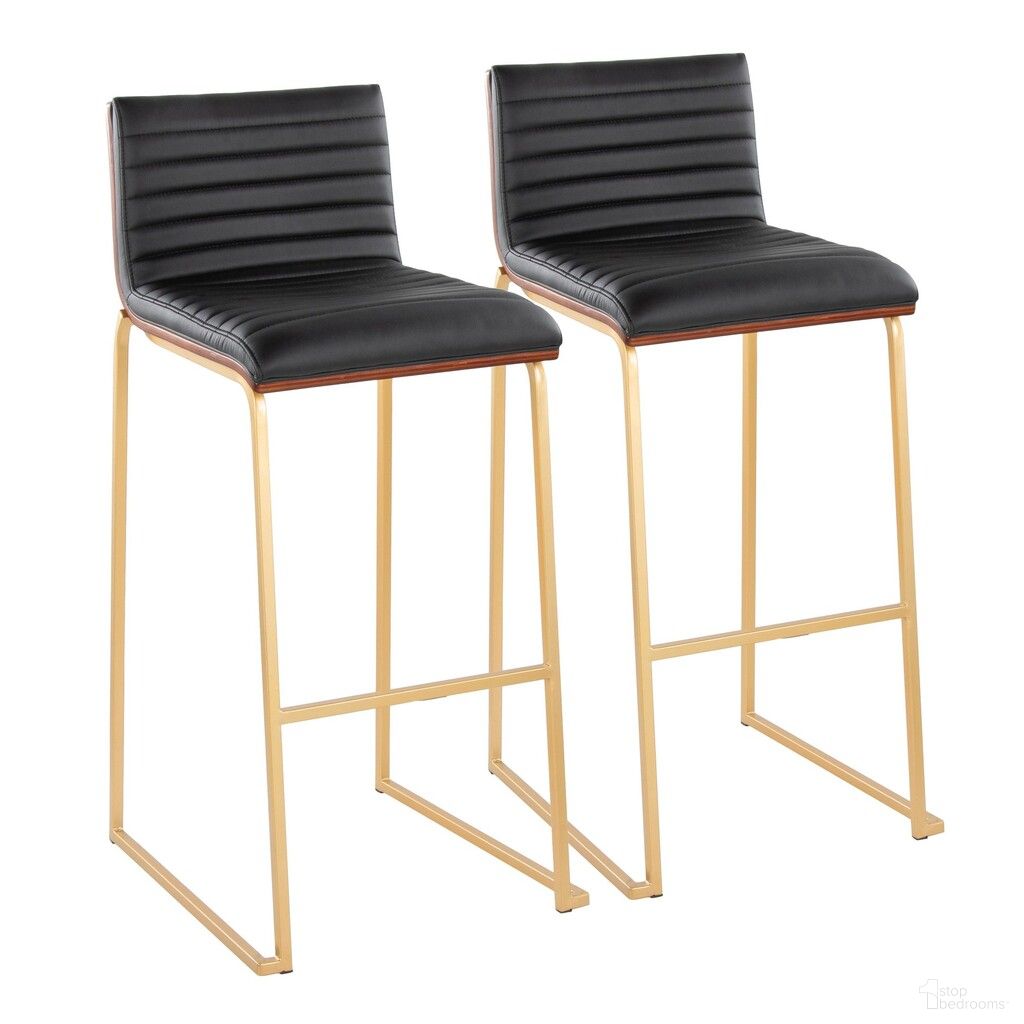The appearance of Mason Mara 30 Inch Fixed Height Barstool Set of 2 In Walnut and Black designed by Lumisource in the modern / contemporary interior design. This walnut and black piece of furniture was selected by 1StopBedrooms from Mason Collection to add a touch of cosiness and style into your home. Sku: B30-MASONPU-MARA1 AUWLBK2. Material: Foam.