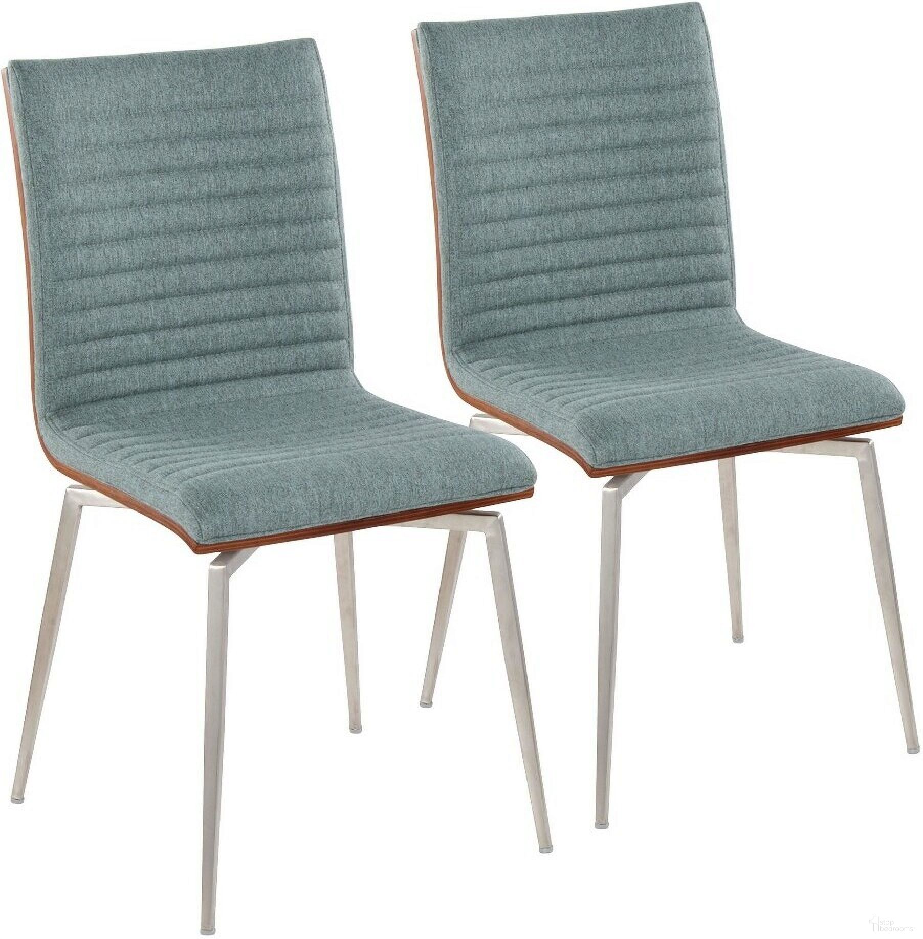 The appearance of Mason Swivel Chair Set of 2 In Green designed by Lumisource in the modern / contemporary interior design. This green piece of furniture  was selected by 1StopBedrooms from Mason Collection to add a touch of cosiness and style into your home. Sku: CH-MSN-Z1 WLGN2. Material: Wood. Chair Type: Side Chair.