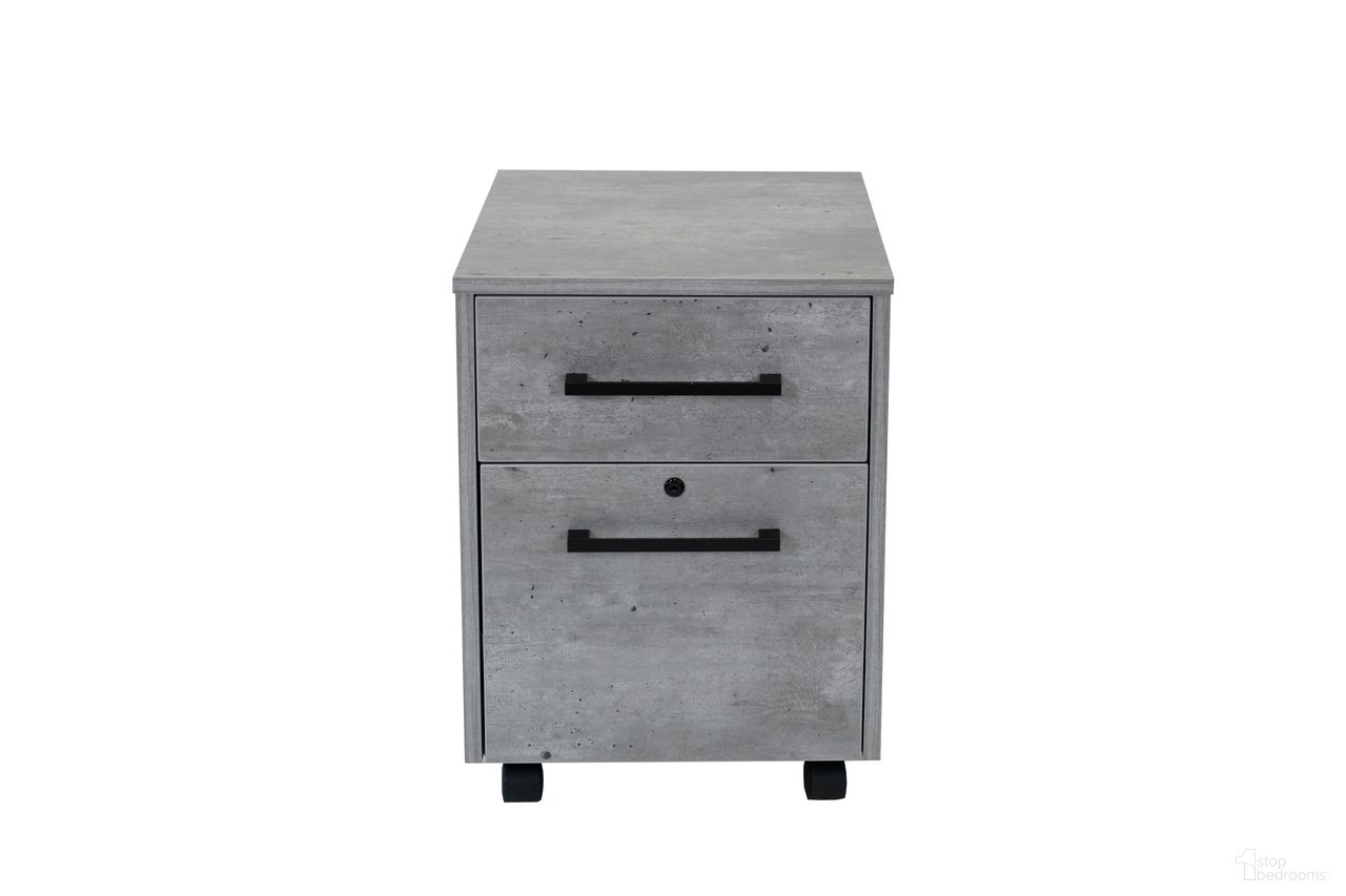 The appearance of Mason Two Drawer Wood Laminate File Cabinet In Concrete Gray designed by Martin Furniture in the modern / contemporary interior design. This concrete gray piece of furniture was selected by 1StopBedrooms from Mason Collection to add a touch of cosiness and style into your home. Sku: IMMN202C. Material: Solid Hardwood & Veneers.