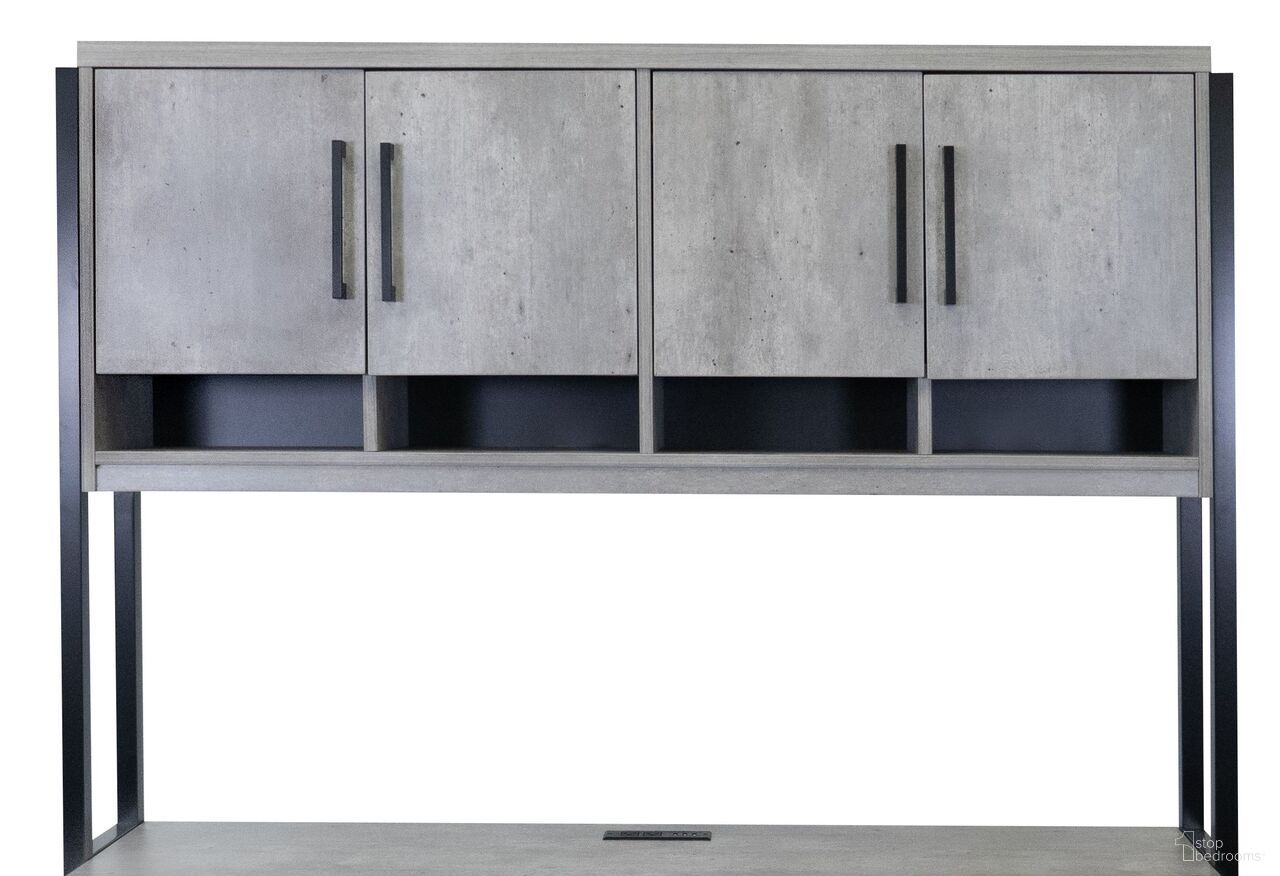 The appearance of Mason Wood Laminate Hutch with Wood Doors In Concrete Gray designed by Martin Furniture in the modern / contemporary interior design. This concrete gray piece of furniture  was selected by 1StopBedrooms from Mason Collection to add a touch of cosiness and style into your home. Sku: IMMN682C. Material: Solid Hardwood & Veneers.